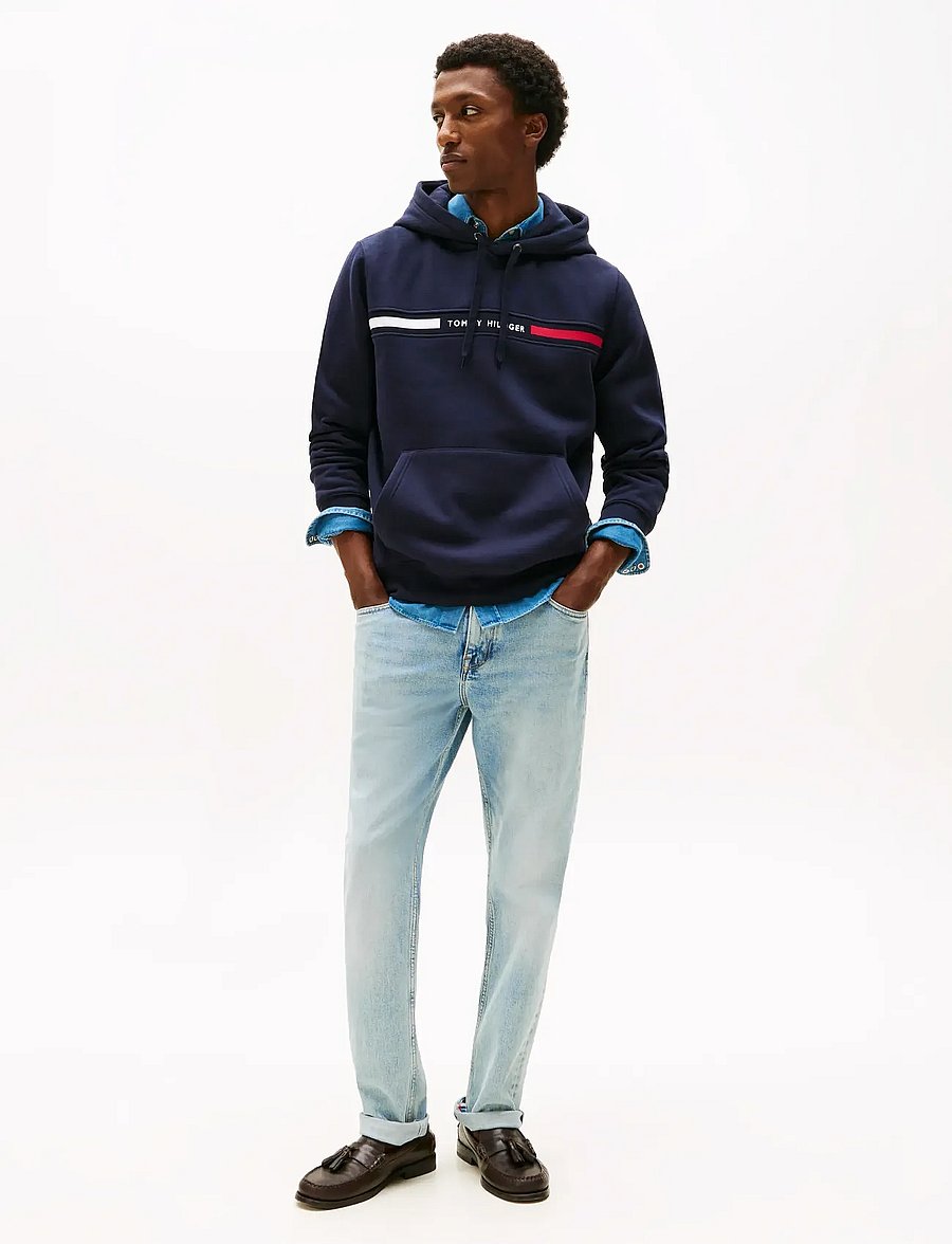 Tommy Hilfiger - HILFIGER CHEST INSERT HOODY - hættetrøjer - desert sky - 3