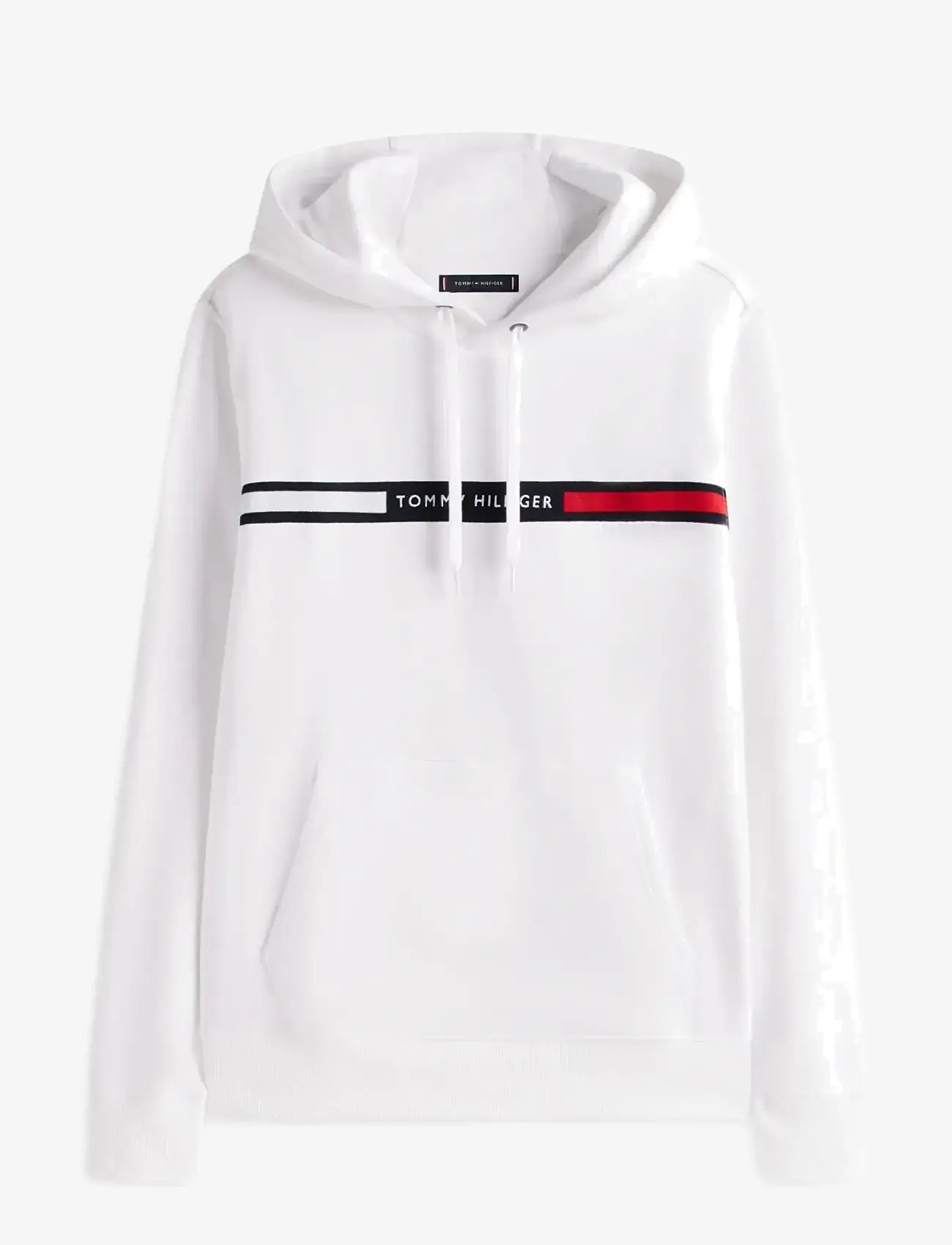 Tommy Hilfiger - HILFIGER CHEST INSERT HOODY - hættetrøjer - white - 1