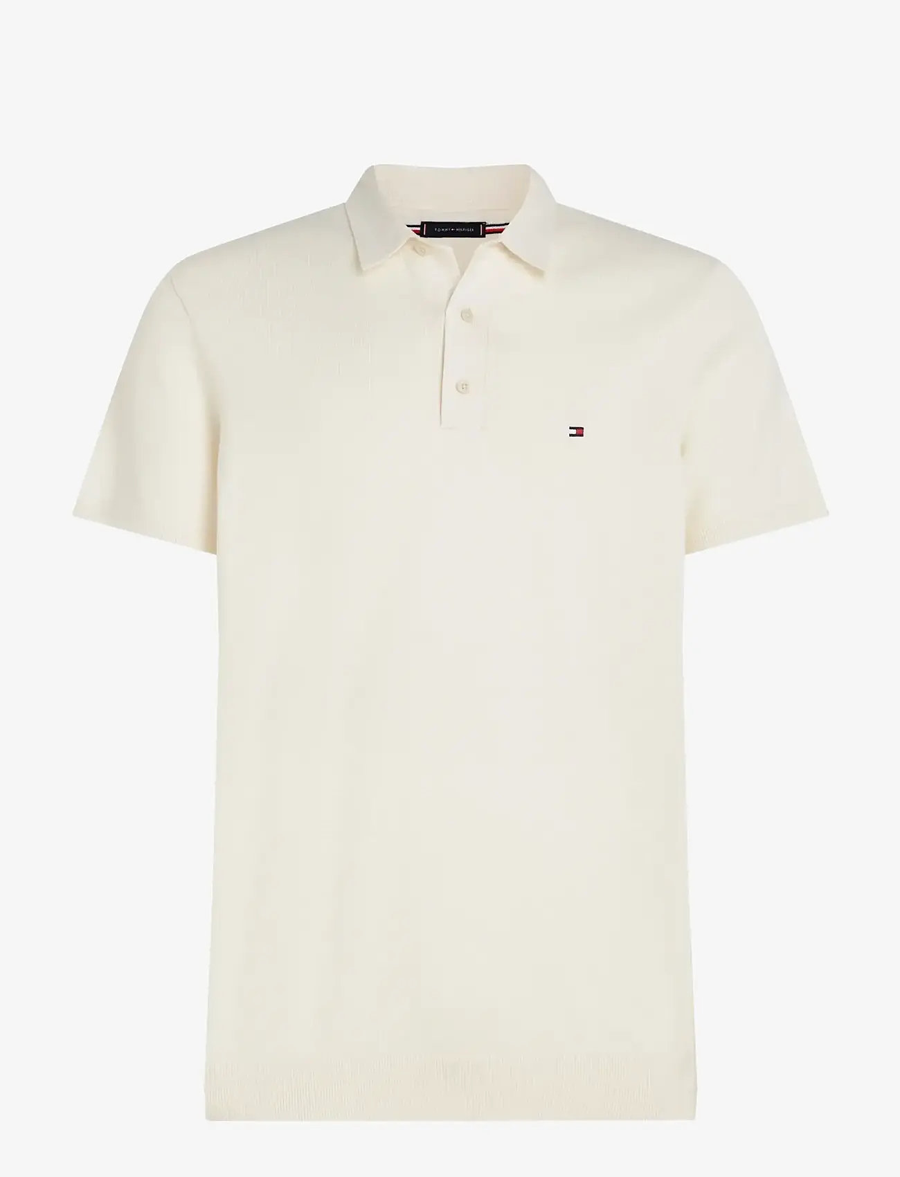 Tommy Hilfiger - ESSENTIAL COTTON KNITTED POLO - kurzärmelig - ivory petal   navy tipping - 1