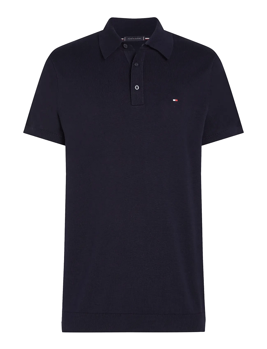 Tommy Hilfiger - ESSENTIAL COTTON KNITTED POLO - kurzärmelig - desert sky - 1