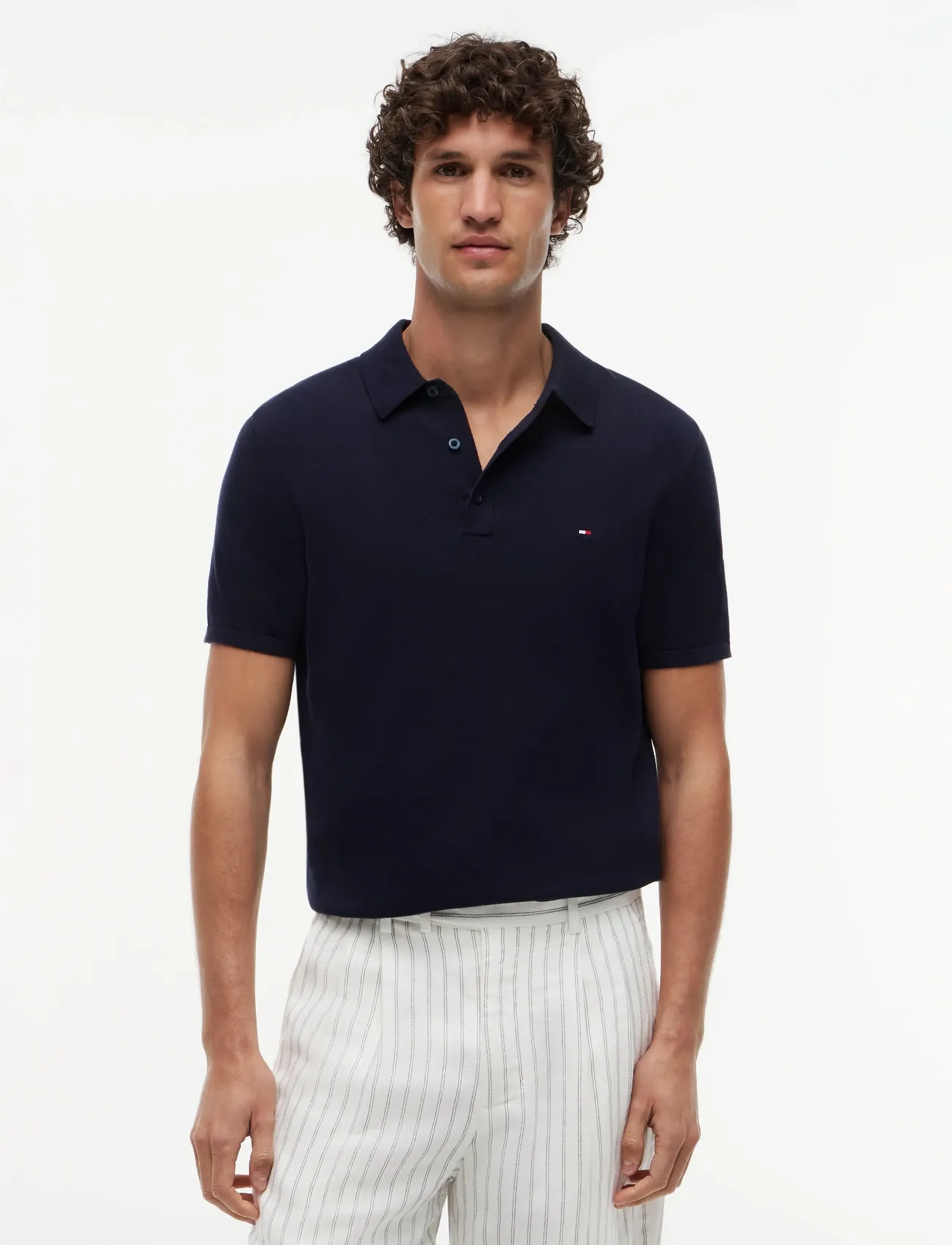 Tommy Hilfiger ESSENTIAL COTTON KNITTED POLO - Pikeepaidat - DESERT SKY / navy