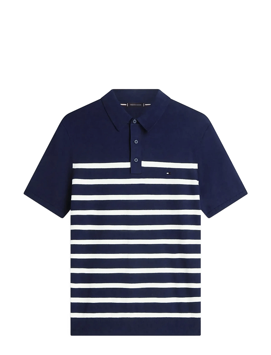 Tommy Hilfiger - ESSENTIAL COTTON KNITTED POLO - kortärmade pikéer - desert sky ivory petal - 1