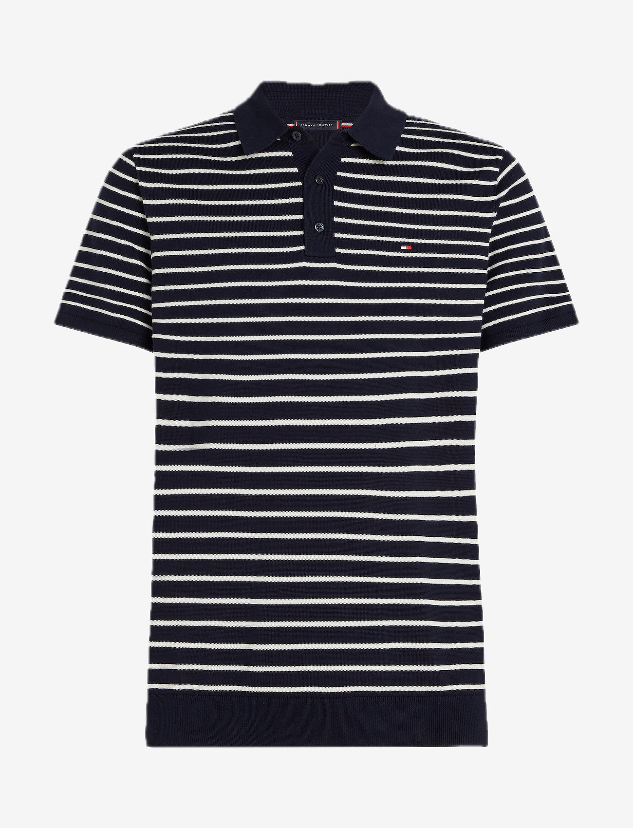 Tommy Hilfiger - ESSENTIAL COTTON KNITTED POLO - kortärmade pikéer - desert sky / ivory petal - 1