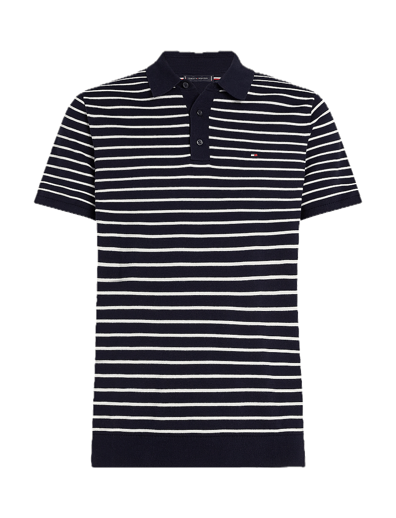 Tommy Hilfiger - ESSENTIAL COTTON KNITTED POLO - kortärmade pikéer - desert sky / ivory petal - 1