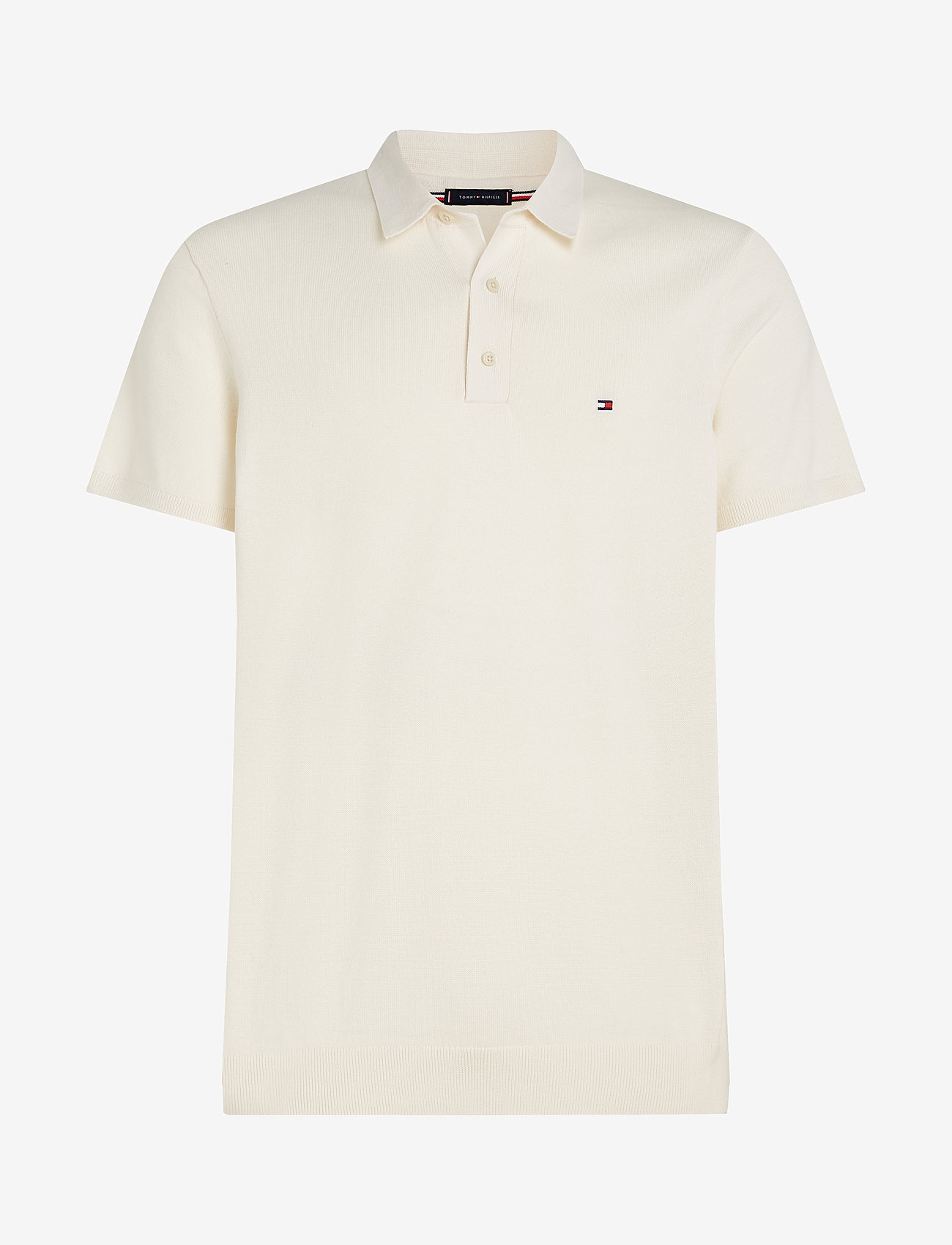 Tommy Hilfiger - ESSENTIAL COTTON KNITTED POLO - kortærmede poloer - ivory petal - 1