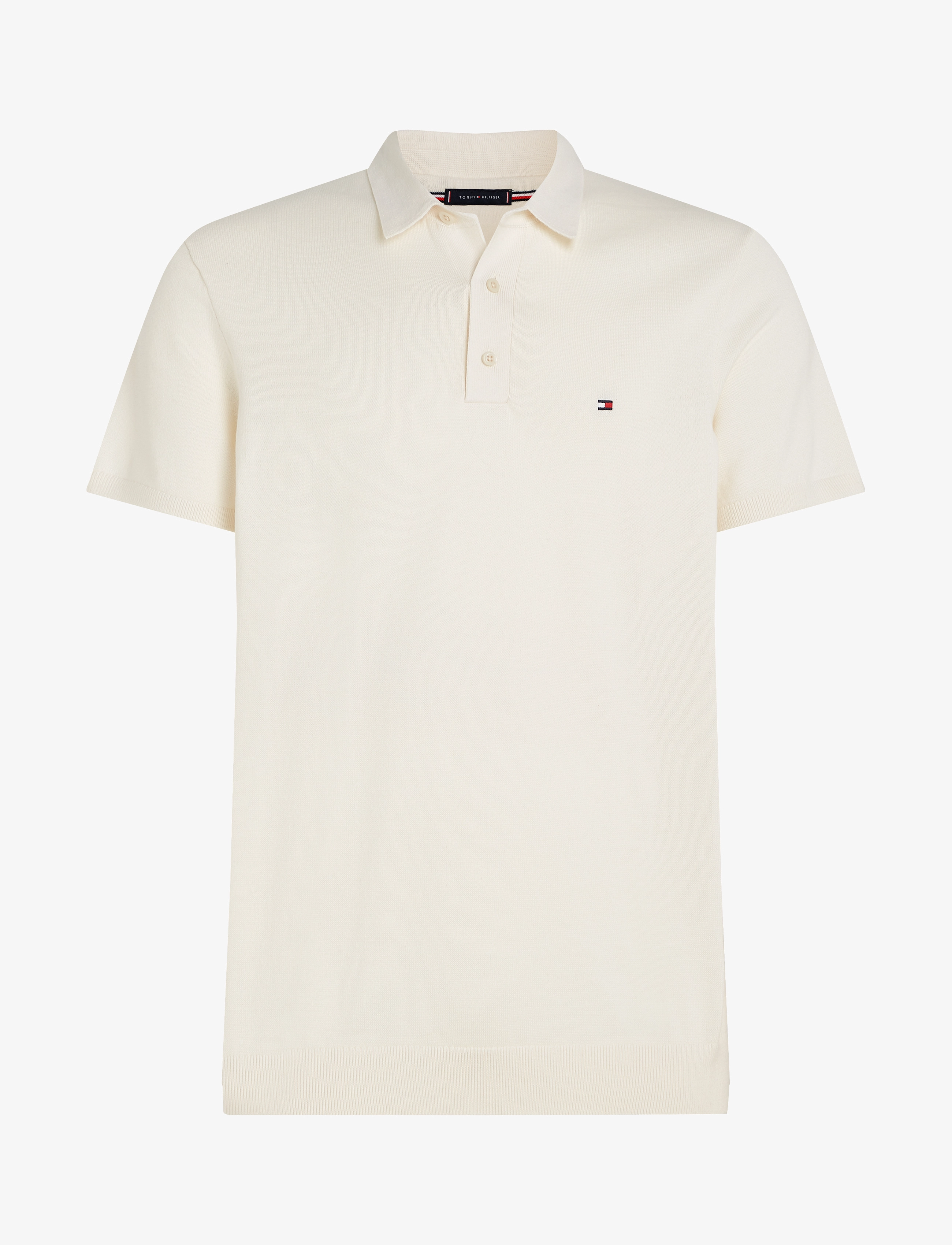 Tommy Hilfiger ESSENTIAL COTTON KNITTED POLO - Poloer - IVORY PETAL / cream