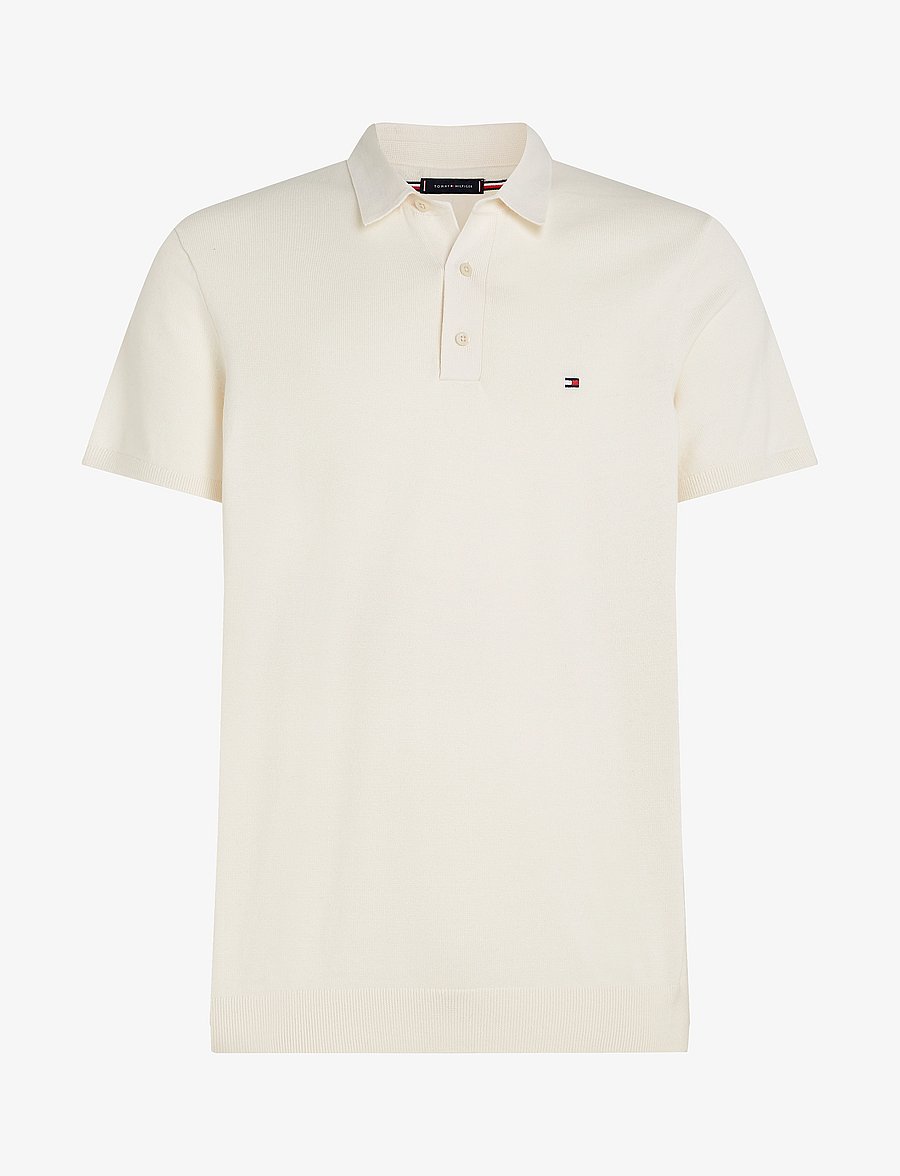 Tommy Hilfiger - ESSENTIAL COTTON KNITTED POLO - kurzärmelig - ivory petal - 1