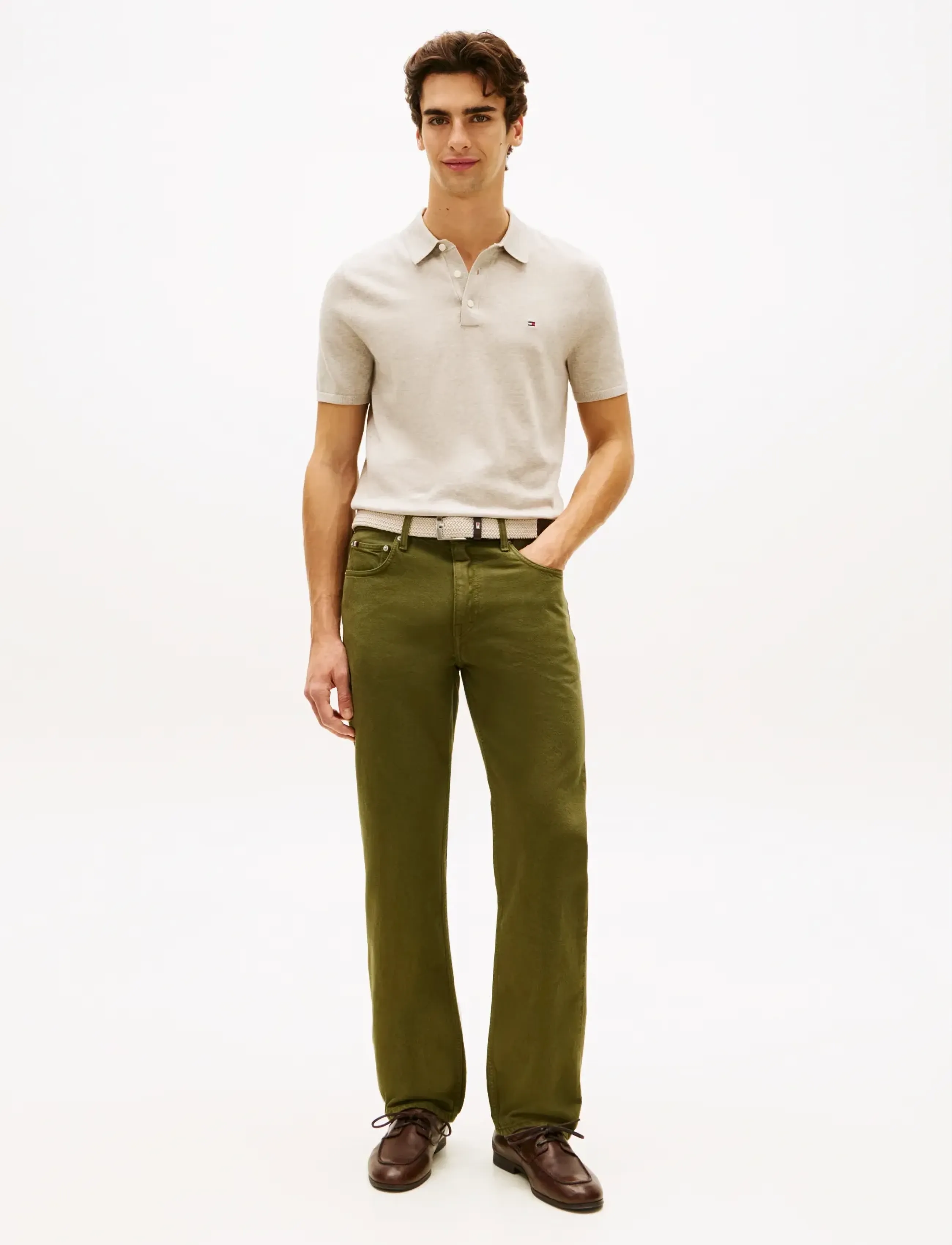 Tommy Hilfiger - ESSENTIAL COTTON KNITTED POLO - short-sleeved polos - sandalwood heather - 3