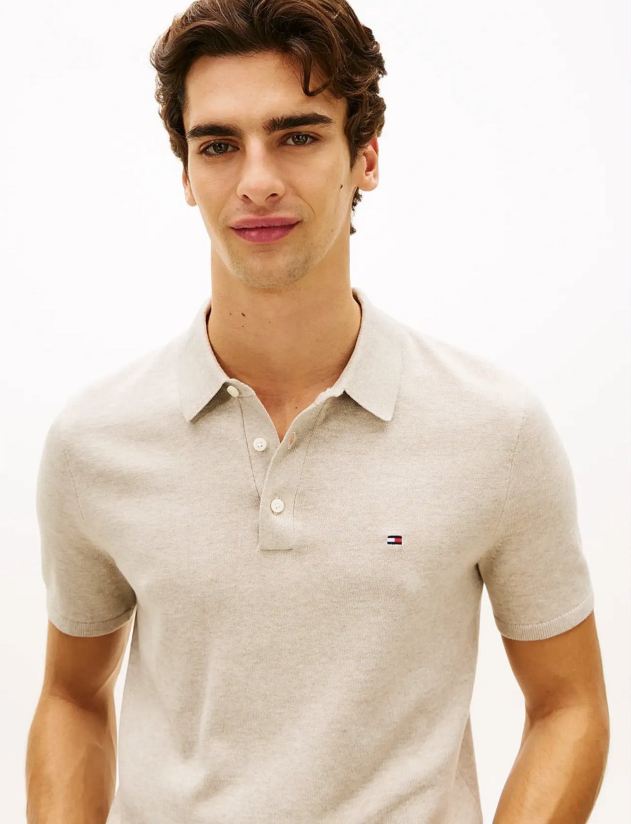 Tommy Hilfiger - ESSENTIAL COTTON KNITTED POLO - kurzärmelig - sandalwood heather - 4