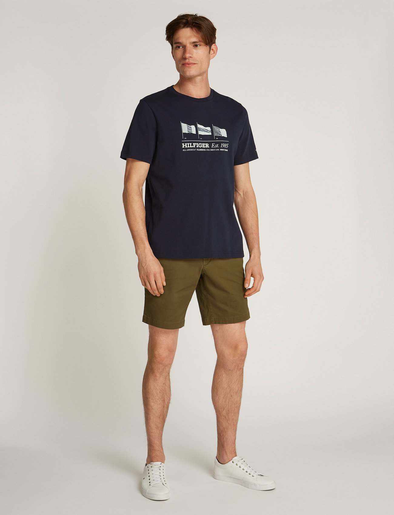 Tommy Hilfiger - HILFIGER FLAGS TEE - efterårstøj - desert sky - 1