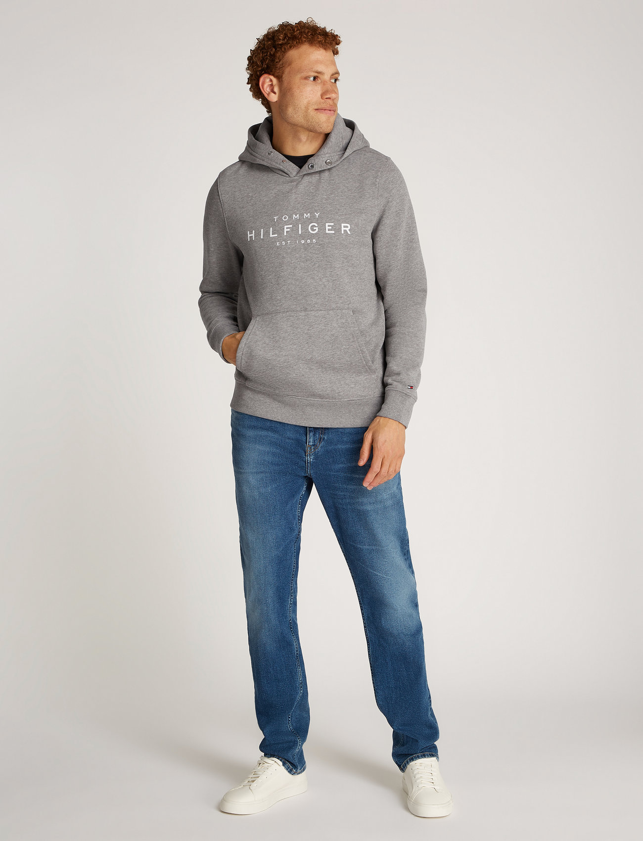 Tommy Hilfiger - TOMMY HILFIGER HOODY - medium grey heather - 0