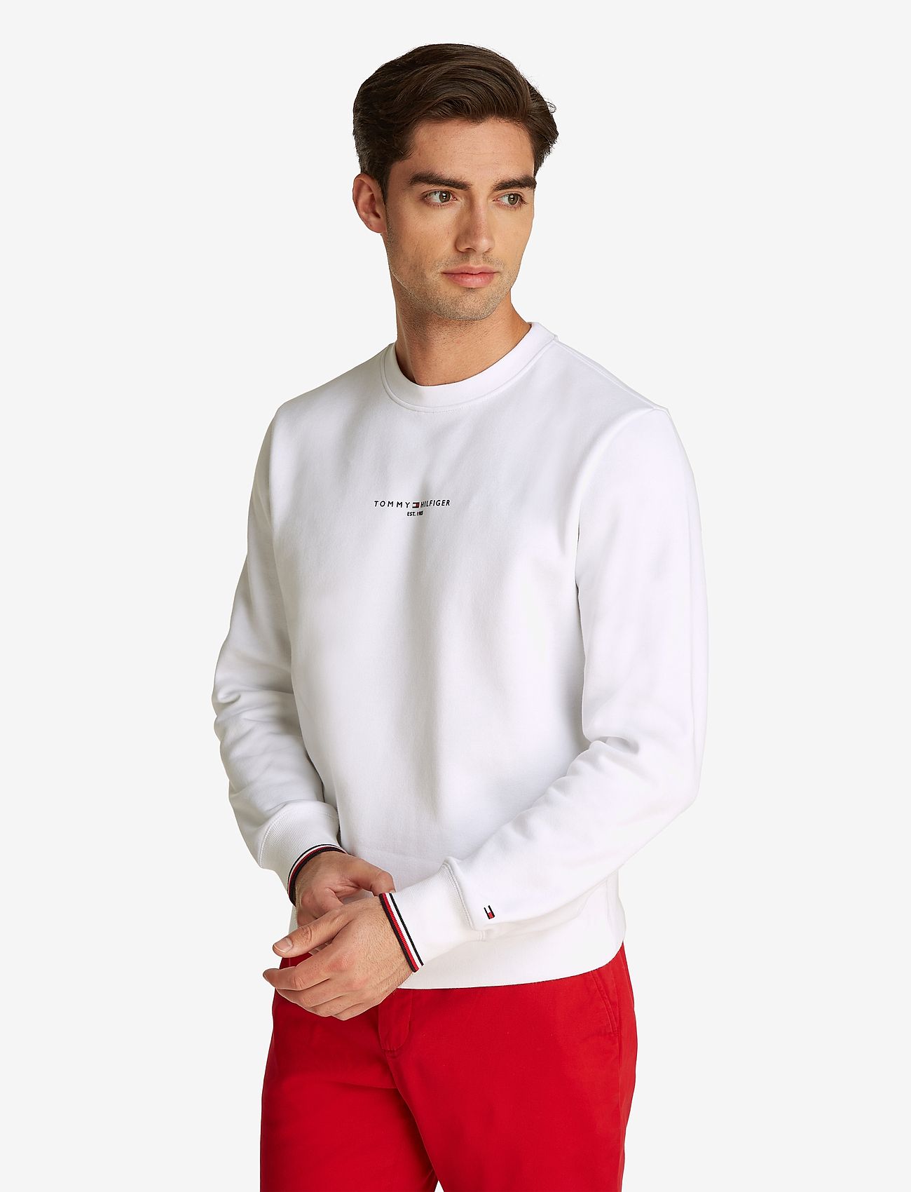 Tommy Hilfiger - SMALL TOMMY LOGO CREWNECK - white - 0