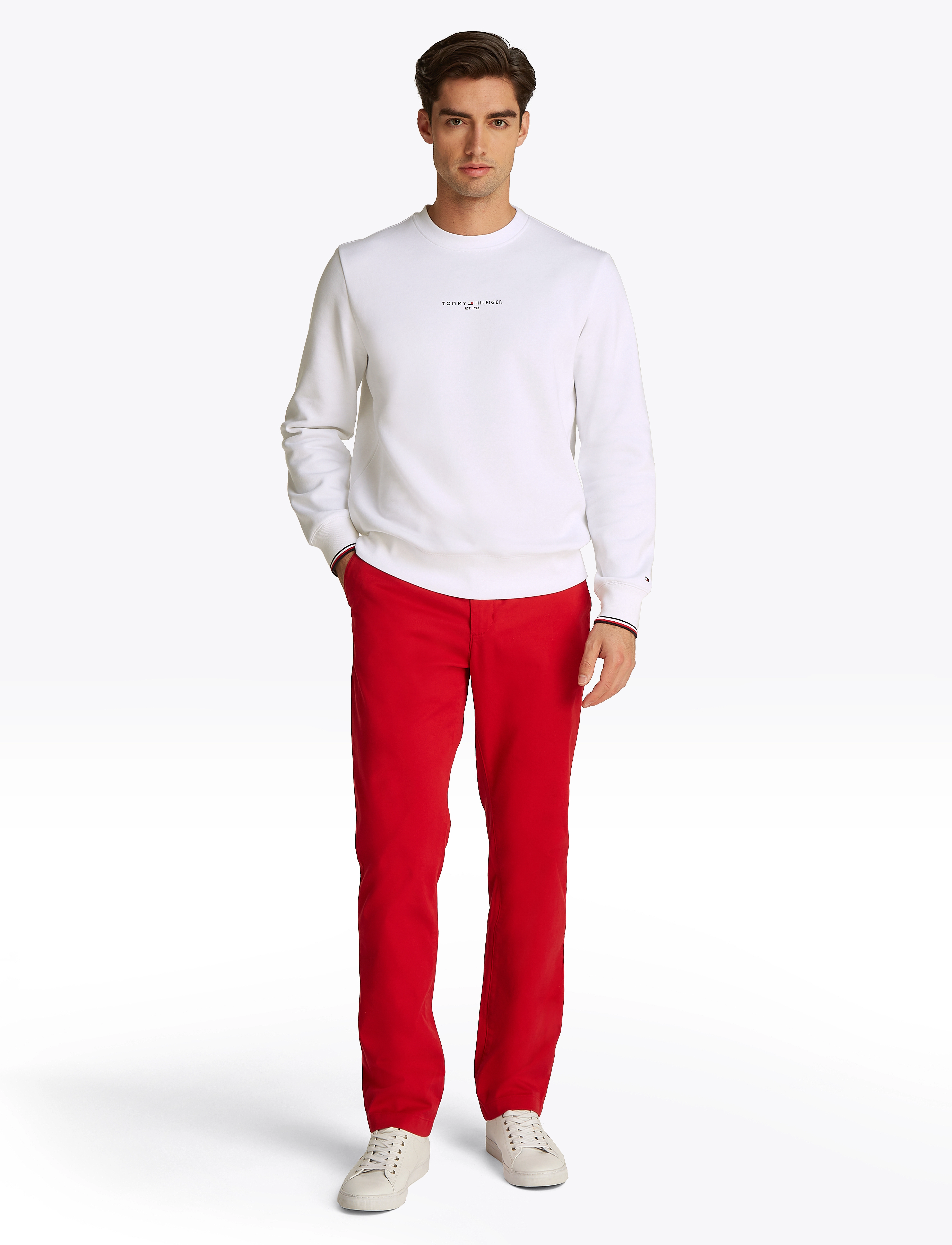 Tommy Hilfiger - SMALL TOMMY LOGO CREWNECK - white - 4