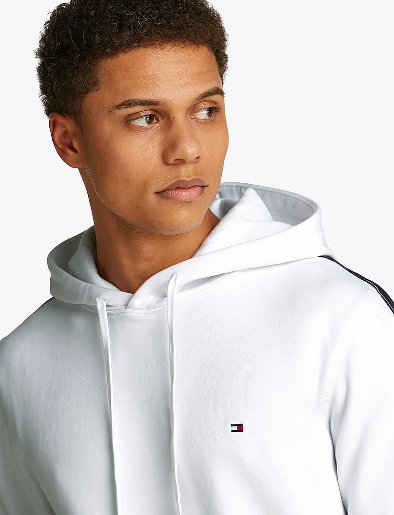 Tommy Hilfiger - GLOBAL STRIPE HOODY - hoodies - bright white - 4