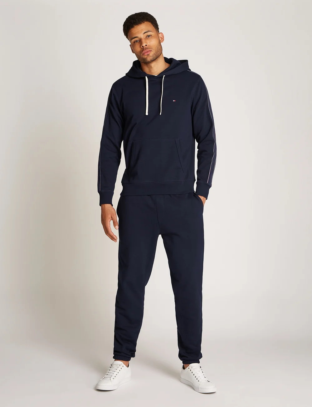 Tommy Hilfiger - GLOBAL STRIPE HOODY - hoodies - desert sky - 0