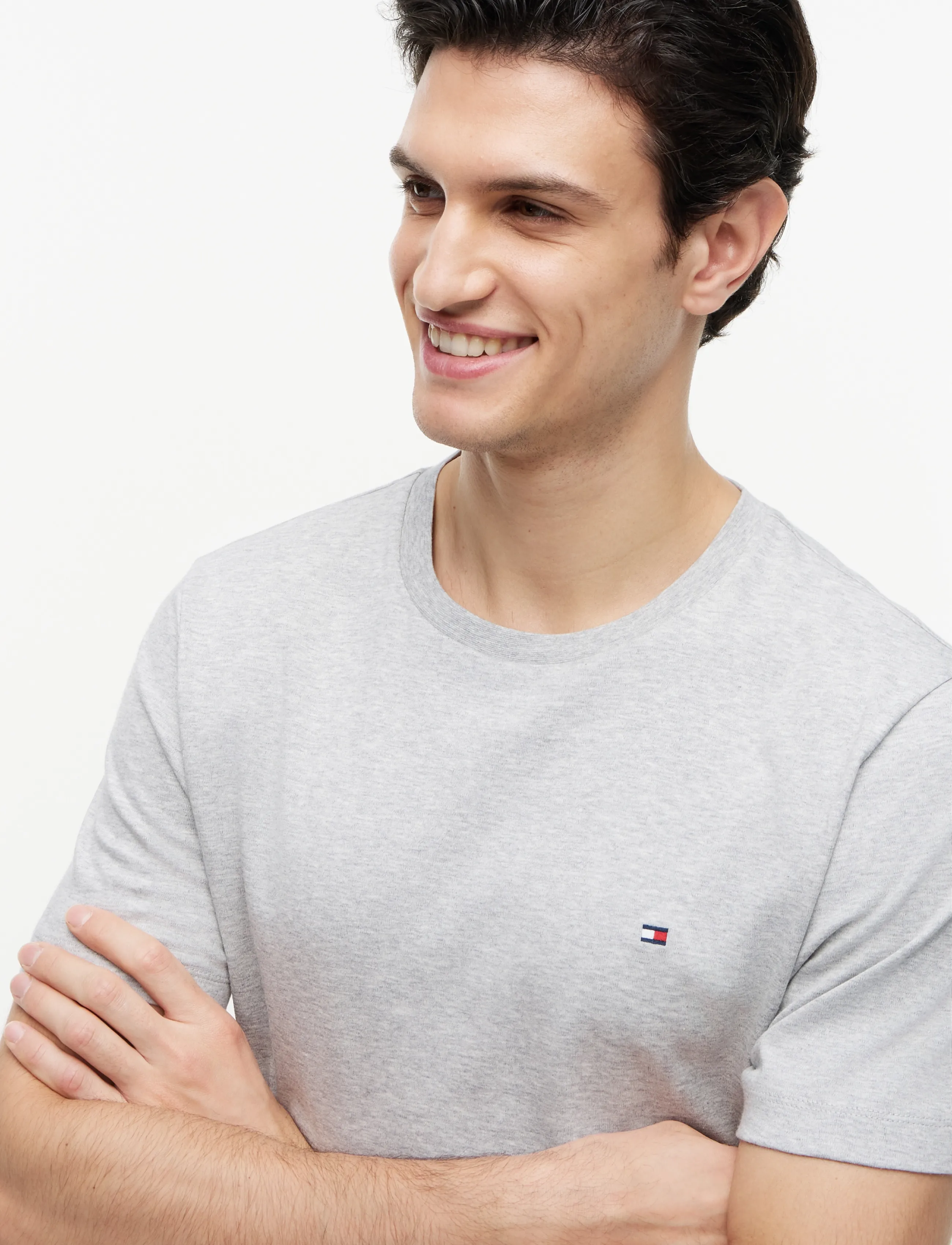 Tommy Hilfiger - LIGHT INTERLOCK TEE - light grey heather - 3