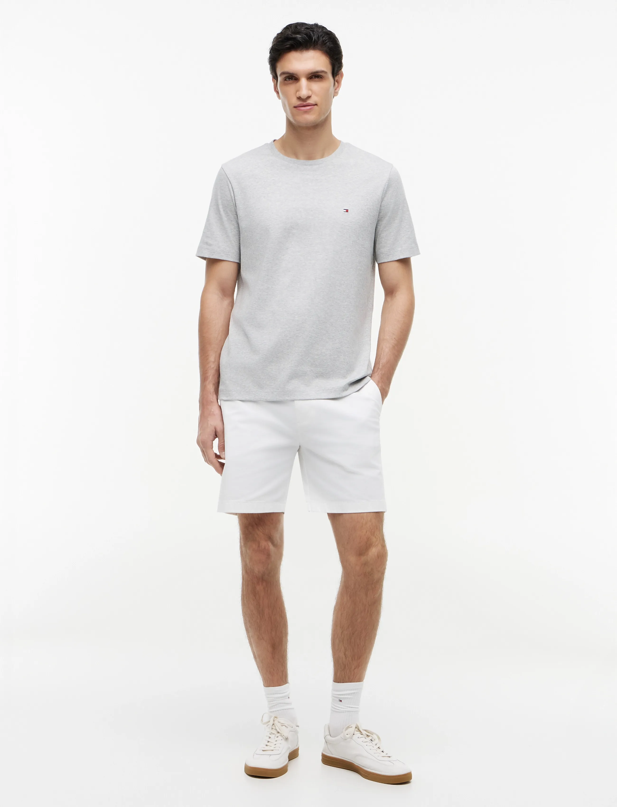 Tommy Hilfiger - LIGHT INTERLOCK TEE - light grey heather - 4