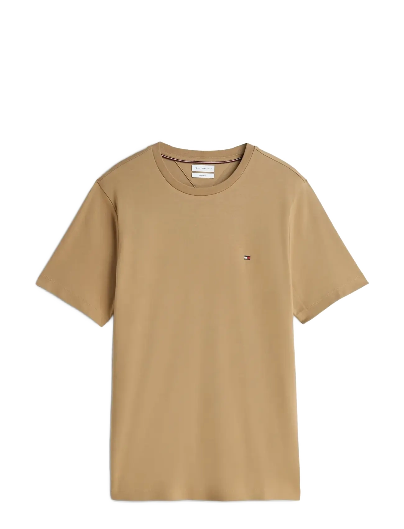 Tommy Hilfiger - LIGHT INTERLOCK TEE - kortärmade t-shirts - safari canvas - 1