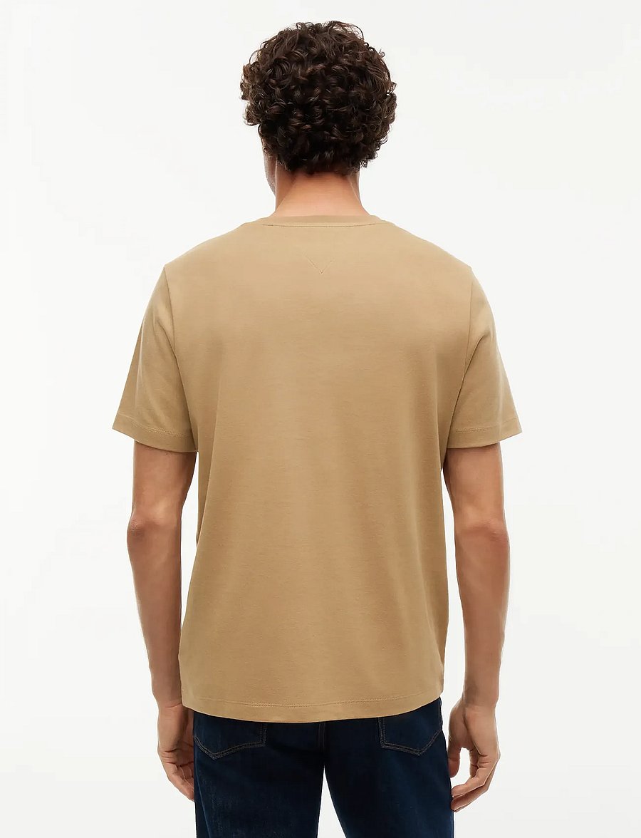 Tommy Hilfiger - LIGHT INTERLOCK TEE - kortärmade t-shirts - safari canvas - 2