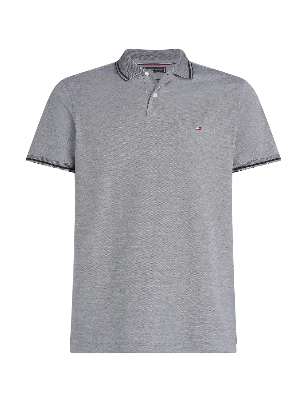 Tommy Hilfiger - OXFORD TWO TONE REG POLO - lühikeste varrukatega polod - desert sky / white - 1