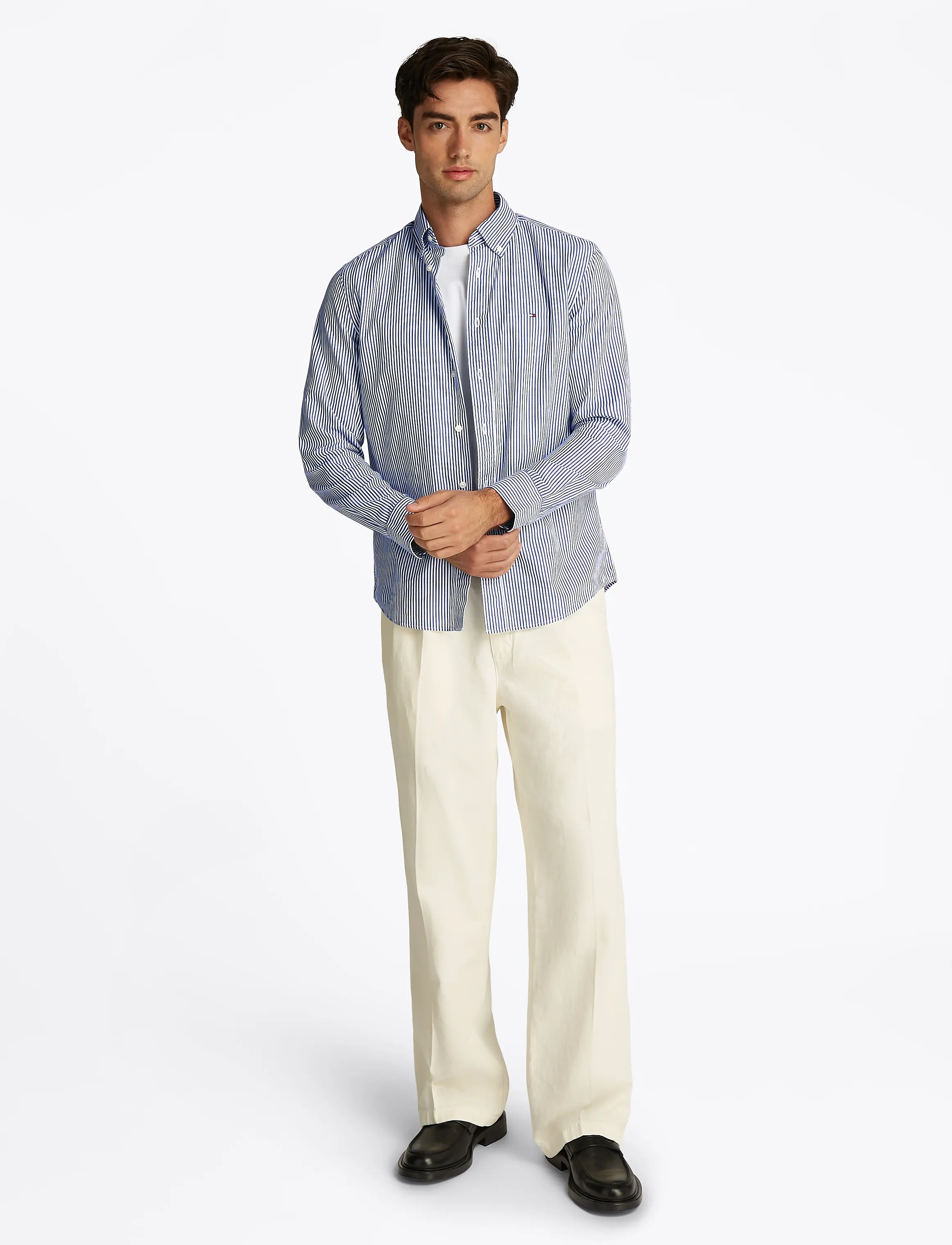 Tommy Hilfiger - FLEX POPLIN CLASSIC STP RF SHIRT - wedge blue / optic white - 4