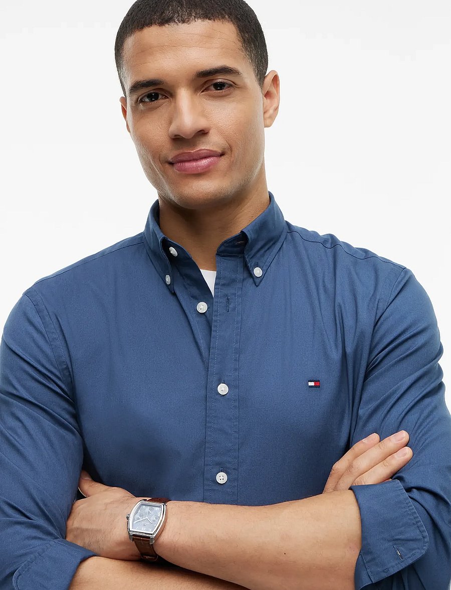 Tommy Hilfiger - FLEX POPLIN SOLID RF SHIRT - oxford-hemden - aegean sea - 3