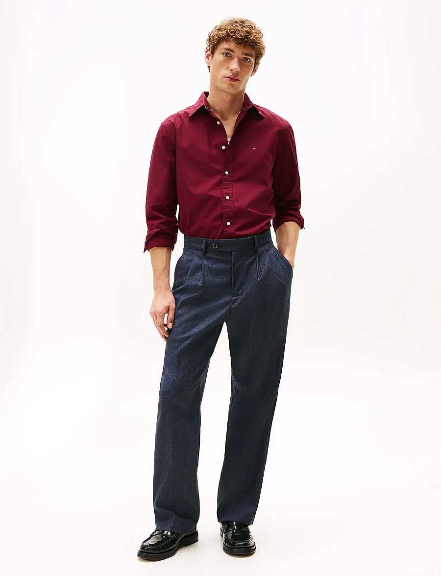 Tommy Hilfiger - FLEX POPLIN SOLID RF SHIRT - oxford-hemden - burgundy - 2