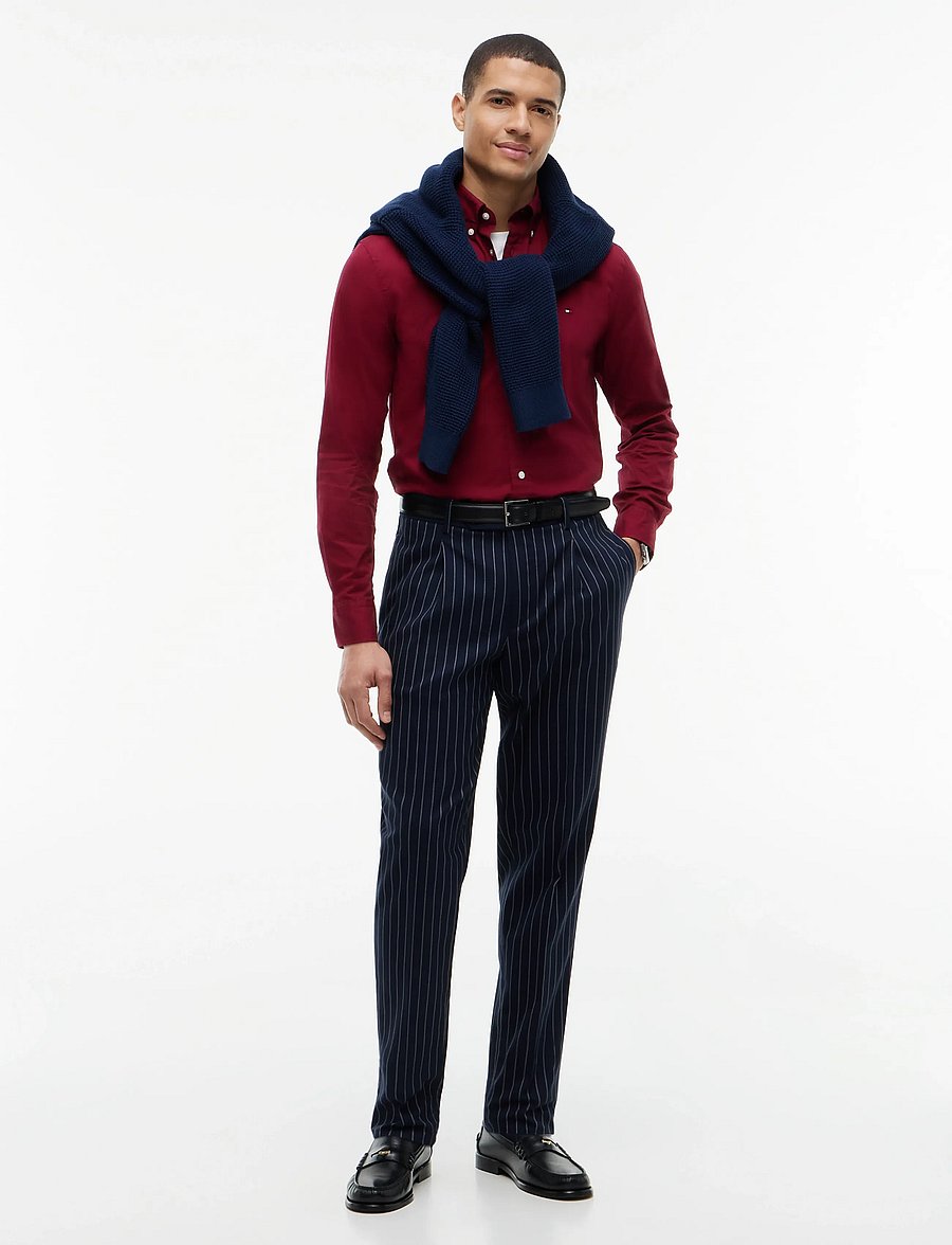 Tommy Hilfiger - FLEX POPLIN SOLID RF SHIRT - oxford-hemden - burgundy - 4