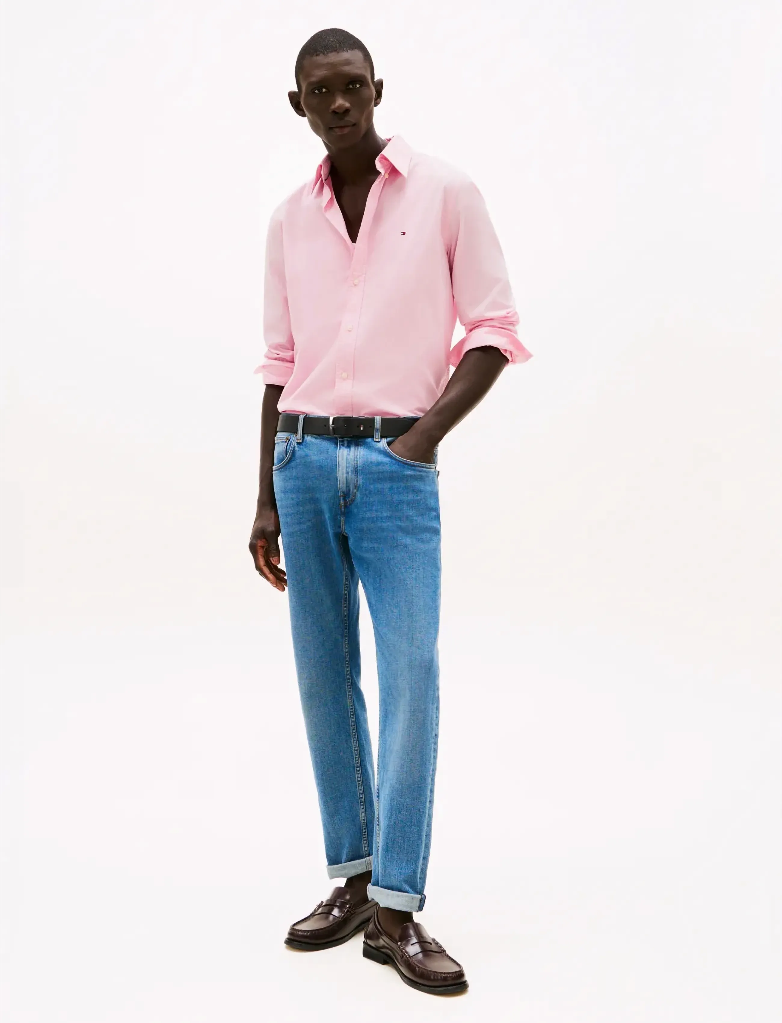 Tommy Hilfiger - FLEX POPLIN SOLID RF SHIRT - herren - classic pink - 4