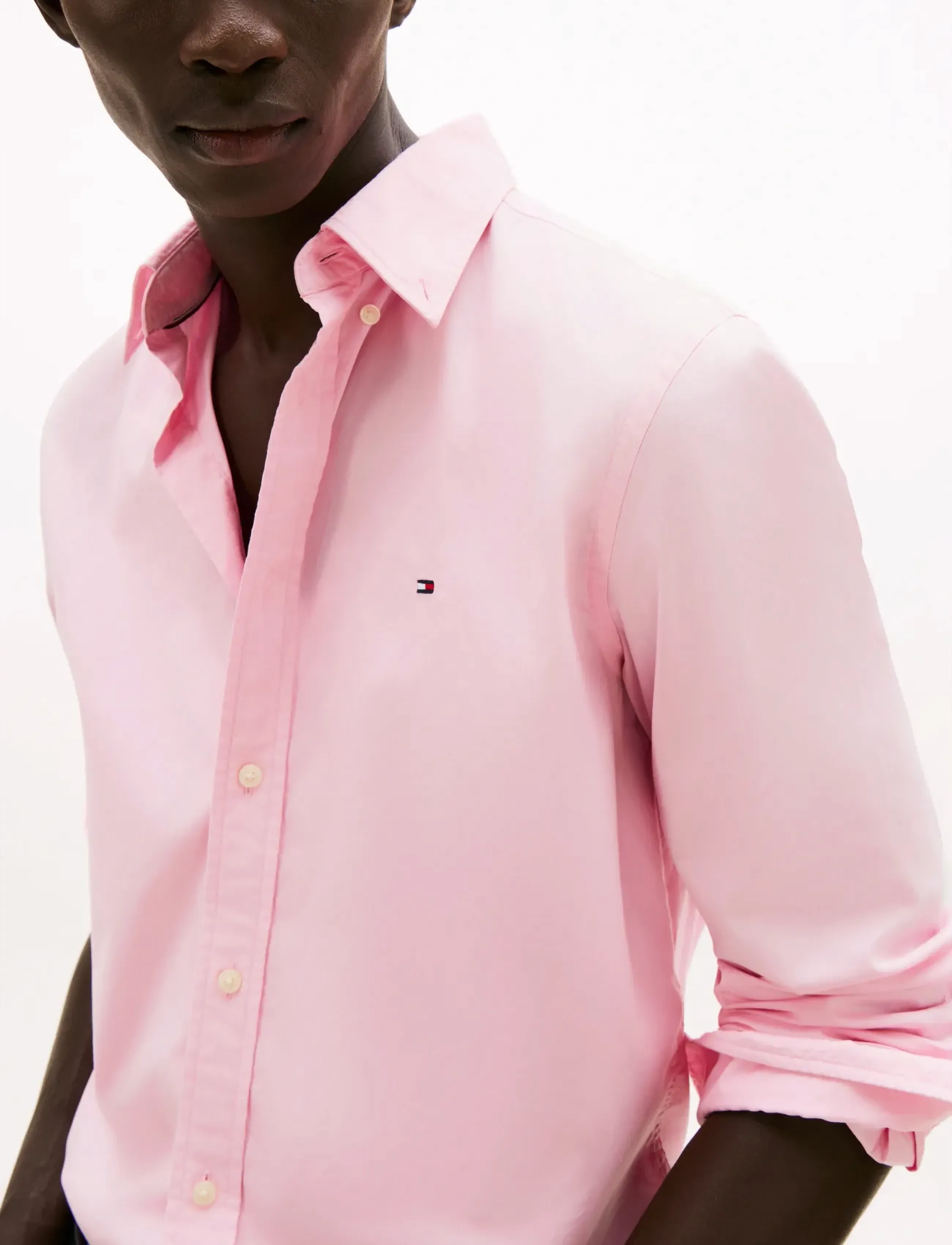 Tommy Hilfiger - FLEX POPLIN SOLID RF SHIRT - herren - classic pink - 5