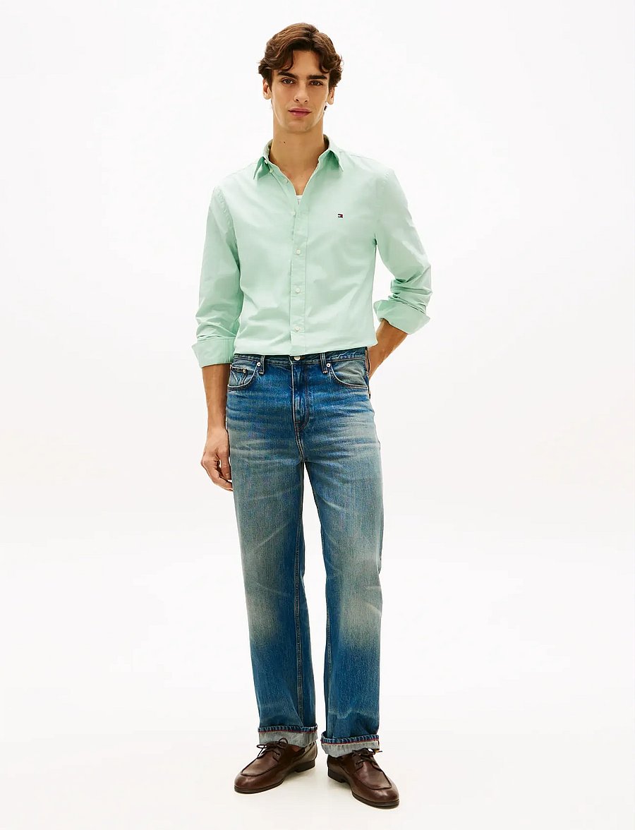 Tommy Hilfiger - FLEX POPLIN SOLID RF SHIRT - oxfordi särgid - crushed mint - 3