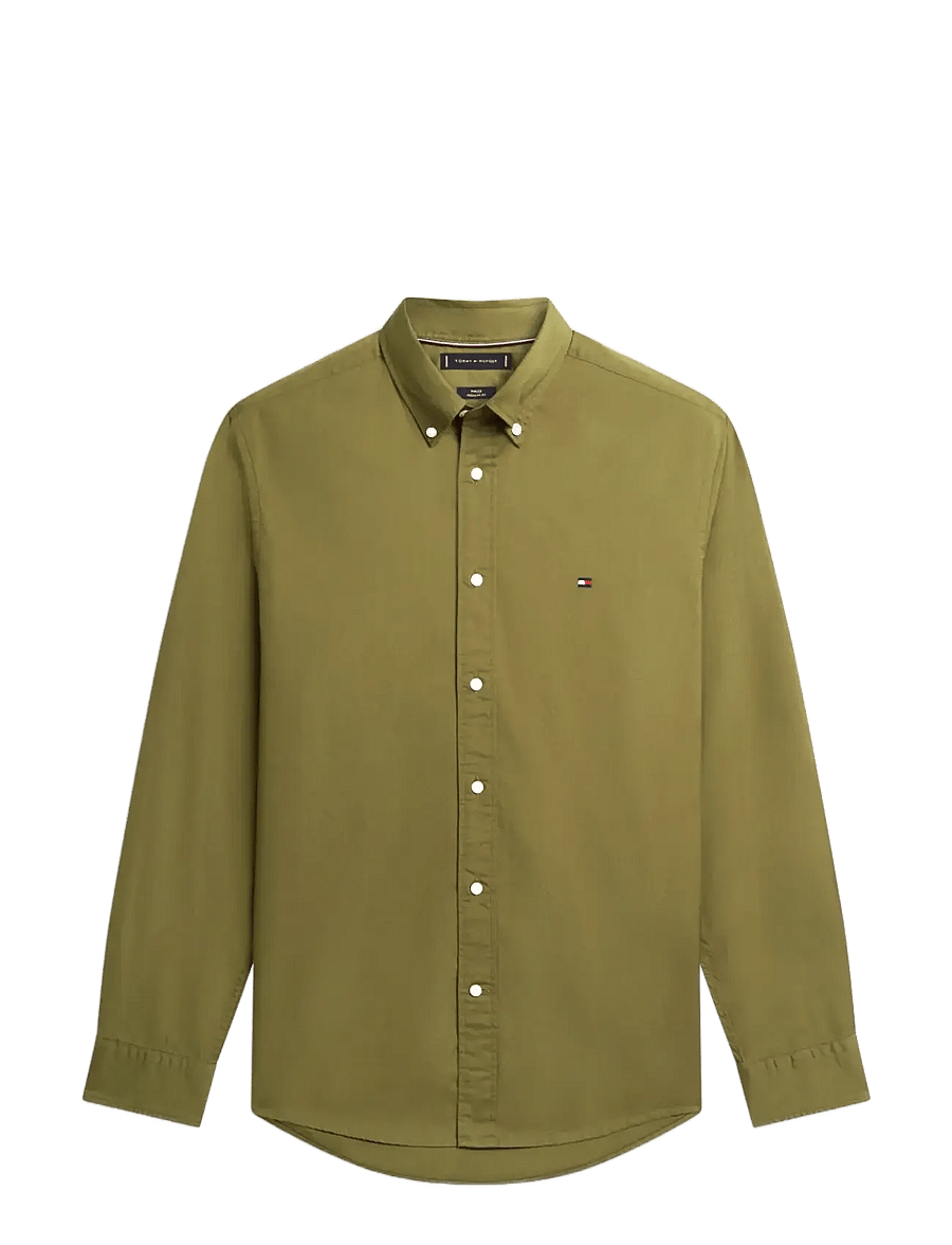 Tommy Hilfiger - FLEX POPLIN SOLID RF SHIRT - oxford-hemden - dark artichoke - 1