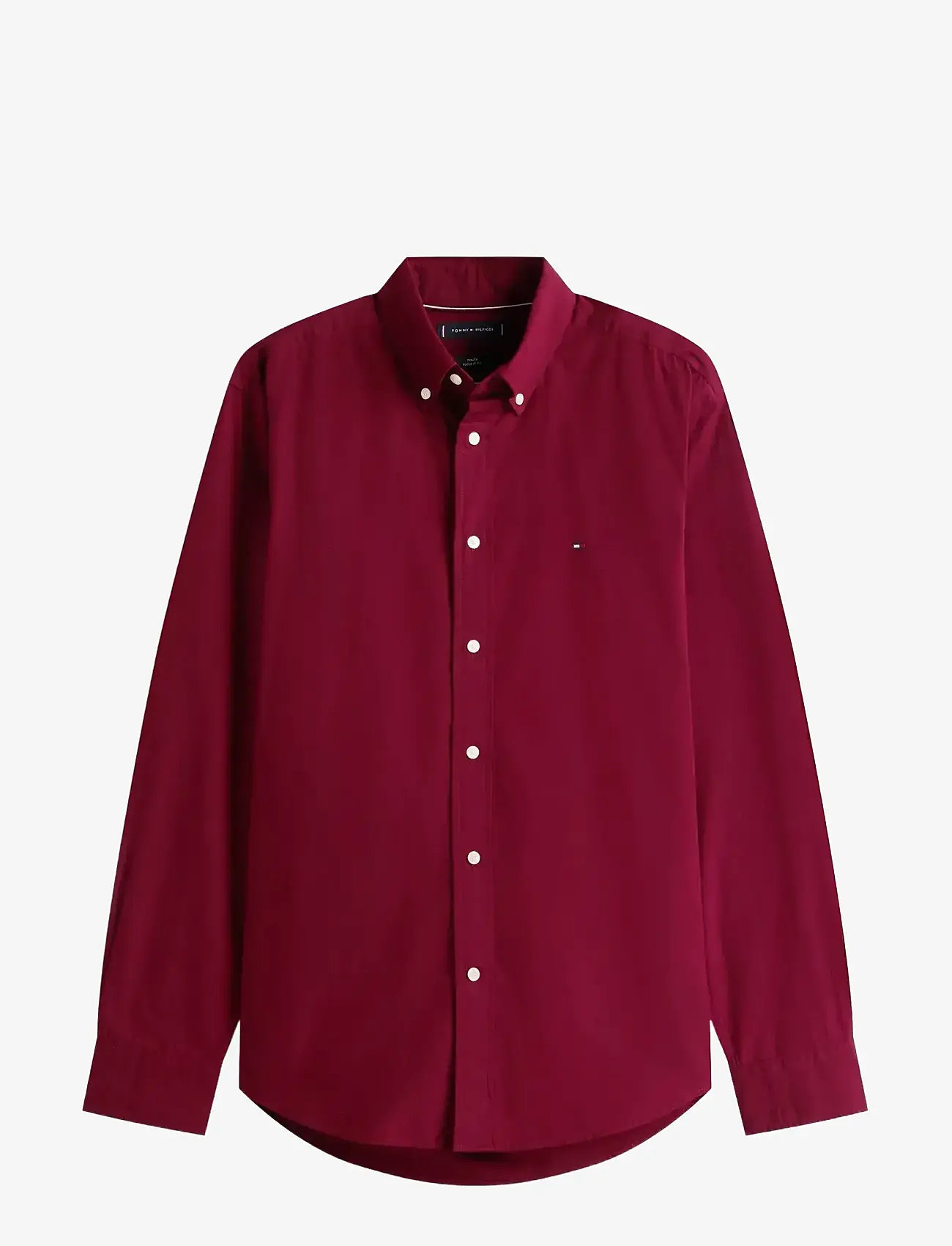 Tommy Hilfiger - FLEX POPLIN SOLID RF SHIRT - basic skjortor - deep rouge - 1