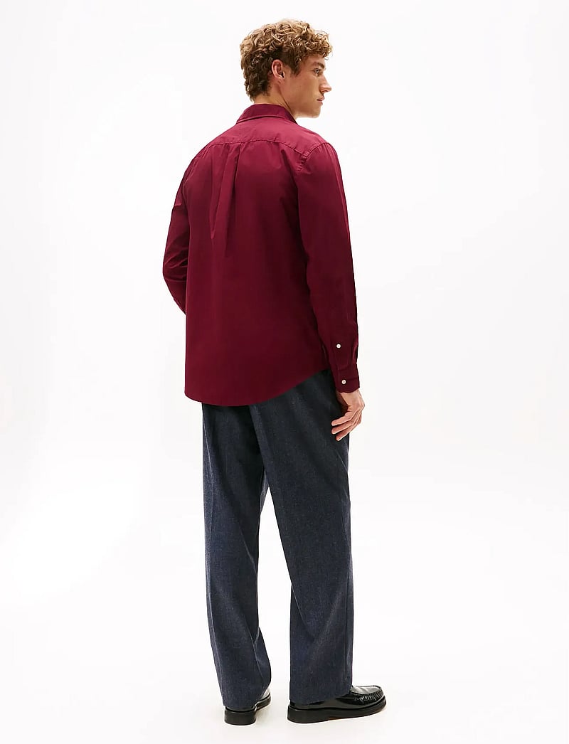 Tommy Hilfiger - FLEX POPLIN SOLID RF SHIRT - basic skjortor - deep rouge - 3