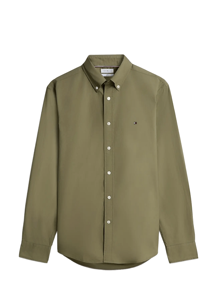 Tommy Hilfiger - FLEX POPLIN SOLID RF SHIRT - oxford-hemden - ghost fern - 1