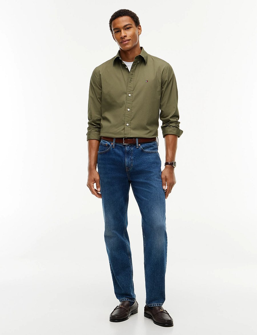 Tommy Hilfiger - FLEX POPLIN SOLID RF SHIRT - oxford-hemden - ghost fern - 4