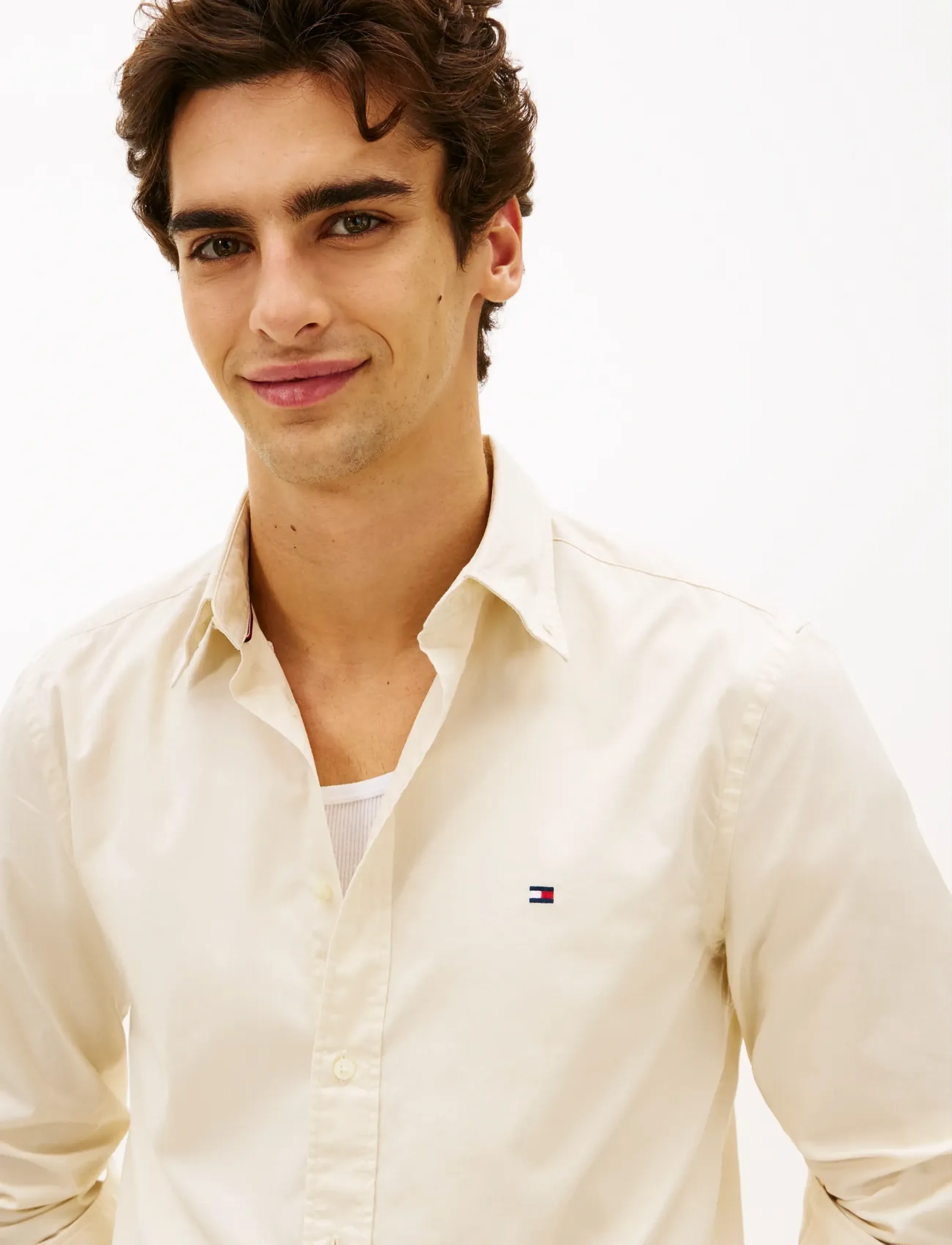 Tommy Hilfiger - FLEX POPLIN SOLID RF SHIRT - mænd - muslin - 4