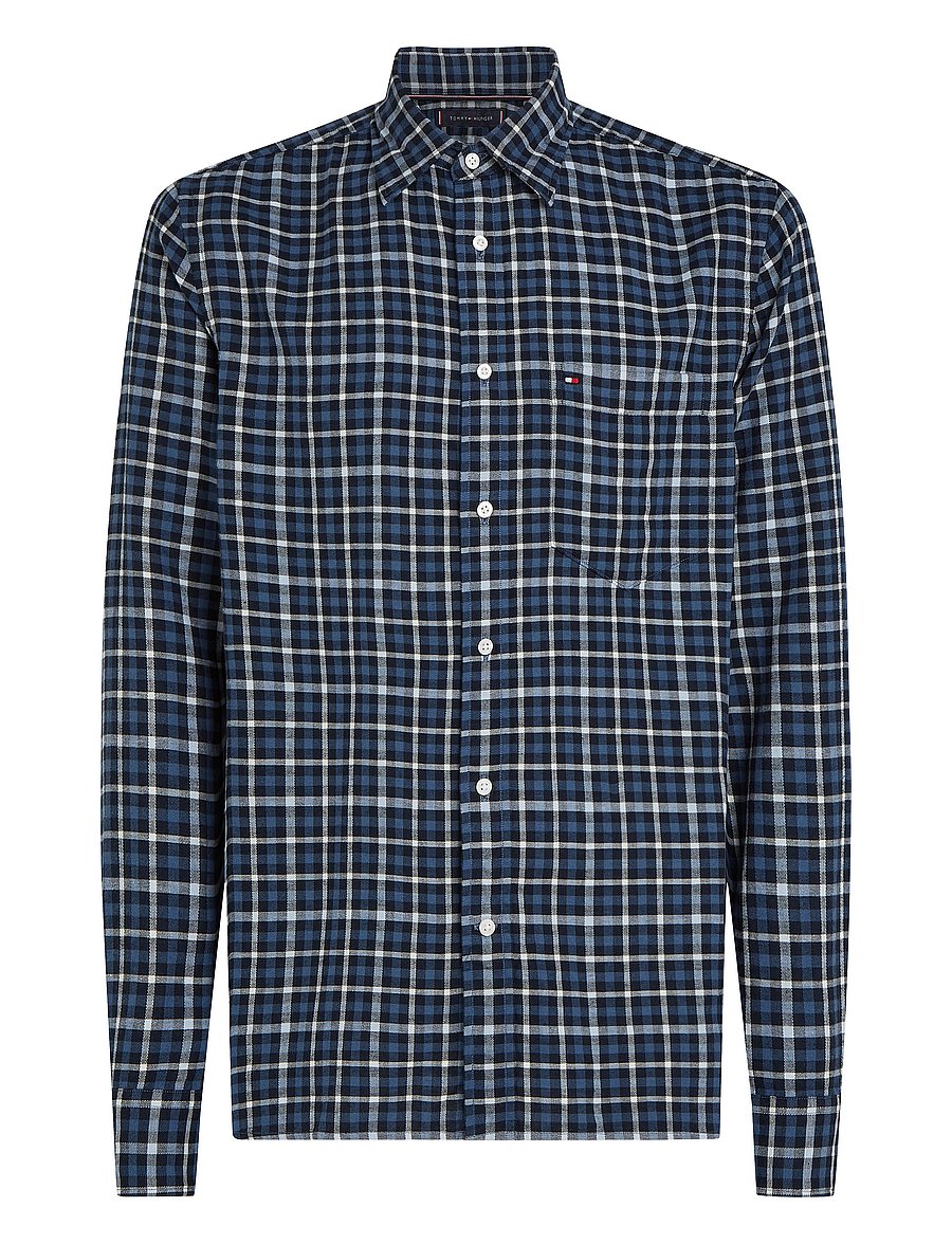 Tommy Hilfiger - BRUSHED LINEN GINGHAM RF SHIRT - aegean sea / check - 1