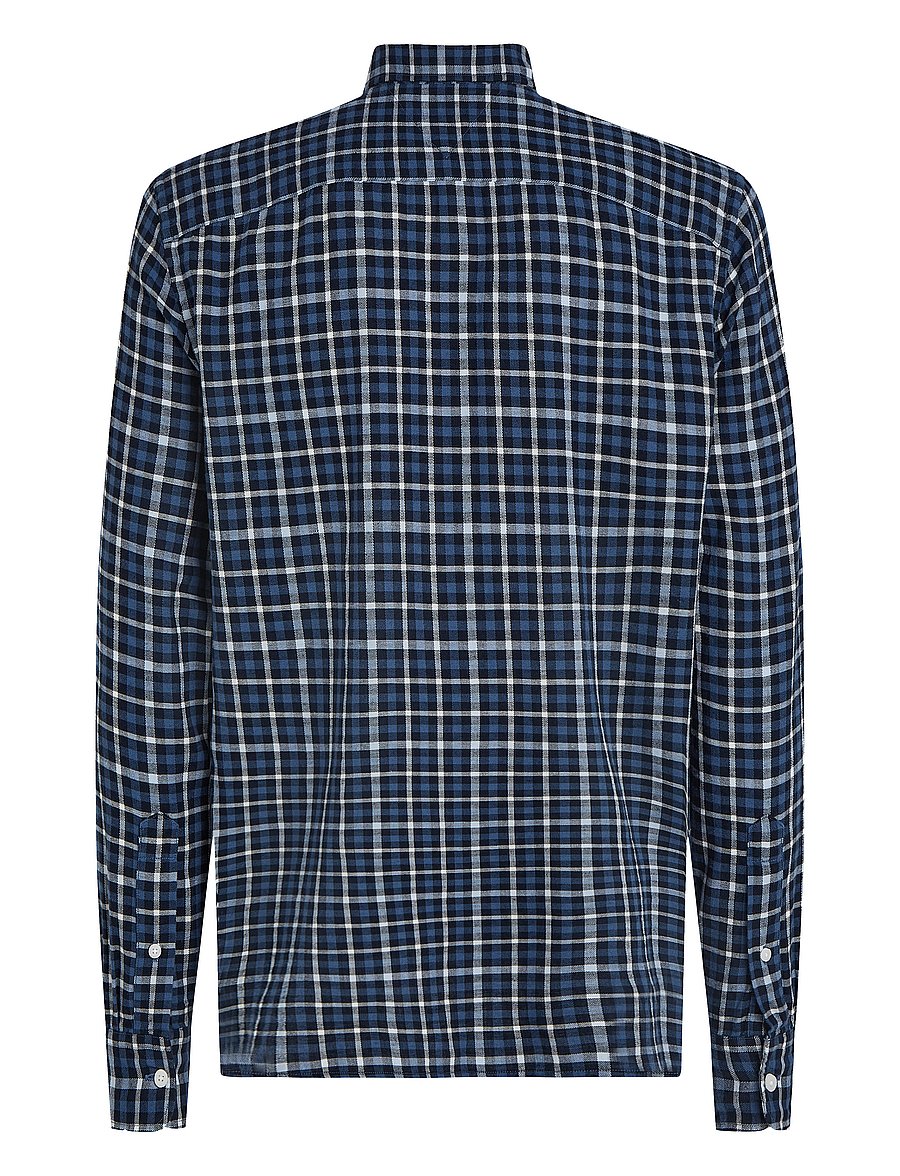 Tommy Hilfiger - BRUSHED LINEN GINGHAM RF SHIRT - aegean sea / check - 4