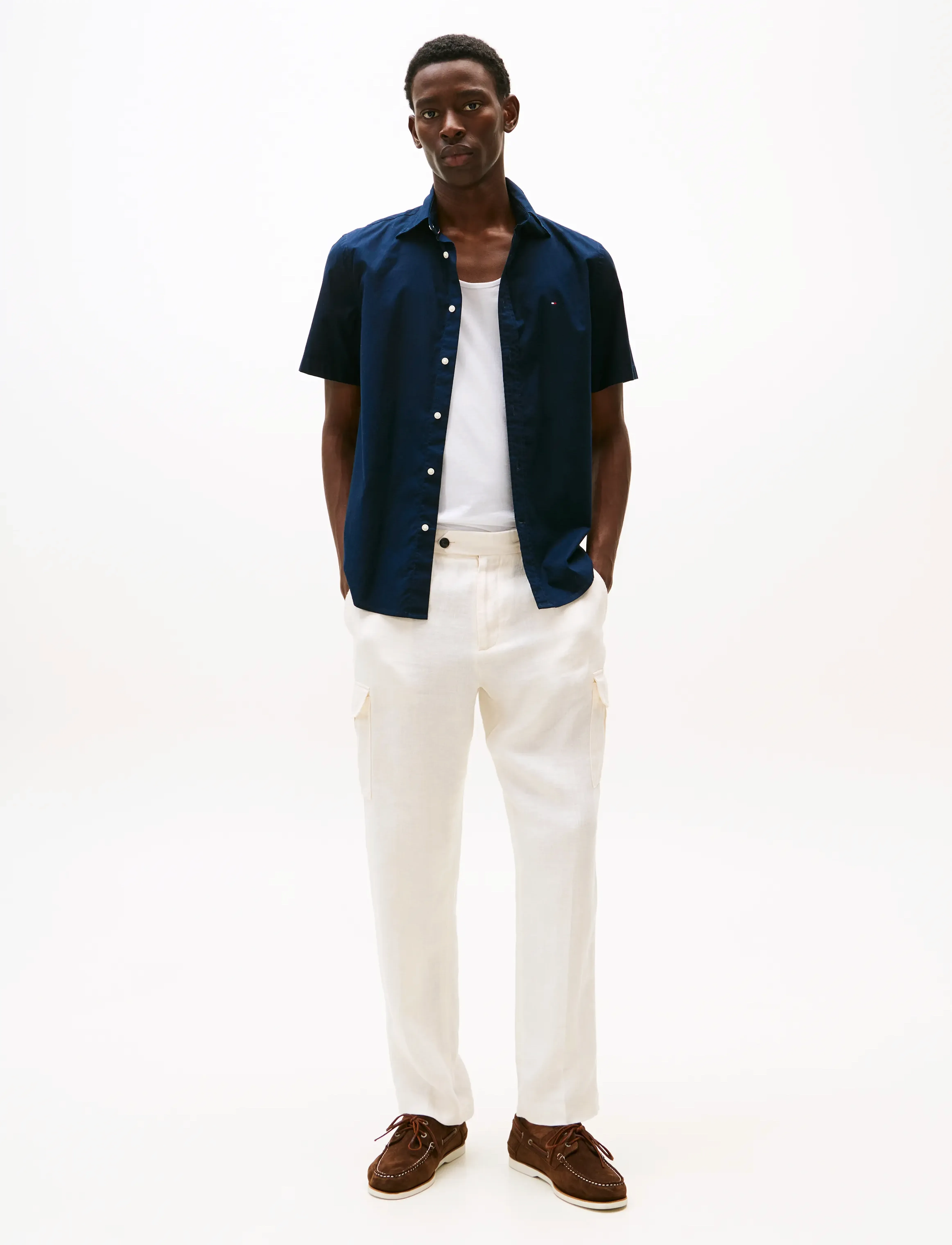 Tommy Hilfiger - FLEX POPLIN SOLID S/S SHIRT - desert sky - 2