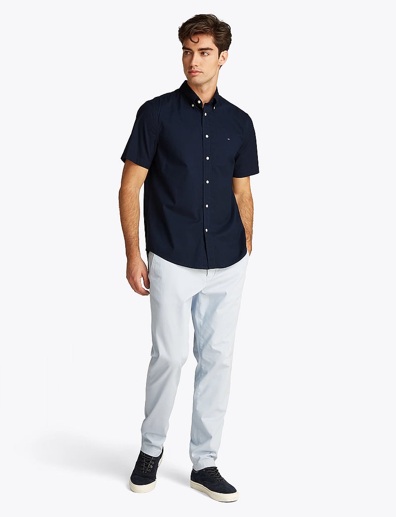 Tommy Hilfiger - FLEX POPLIN SOLID S/S SHIRT - basic skjorter - desert sky - 4