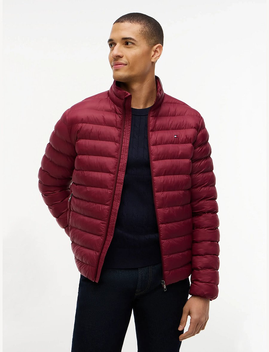 Tommy Hilfiger - PACKABLE RECYCLED JACKET - dunjackor - burgundy - 0