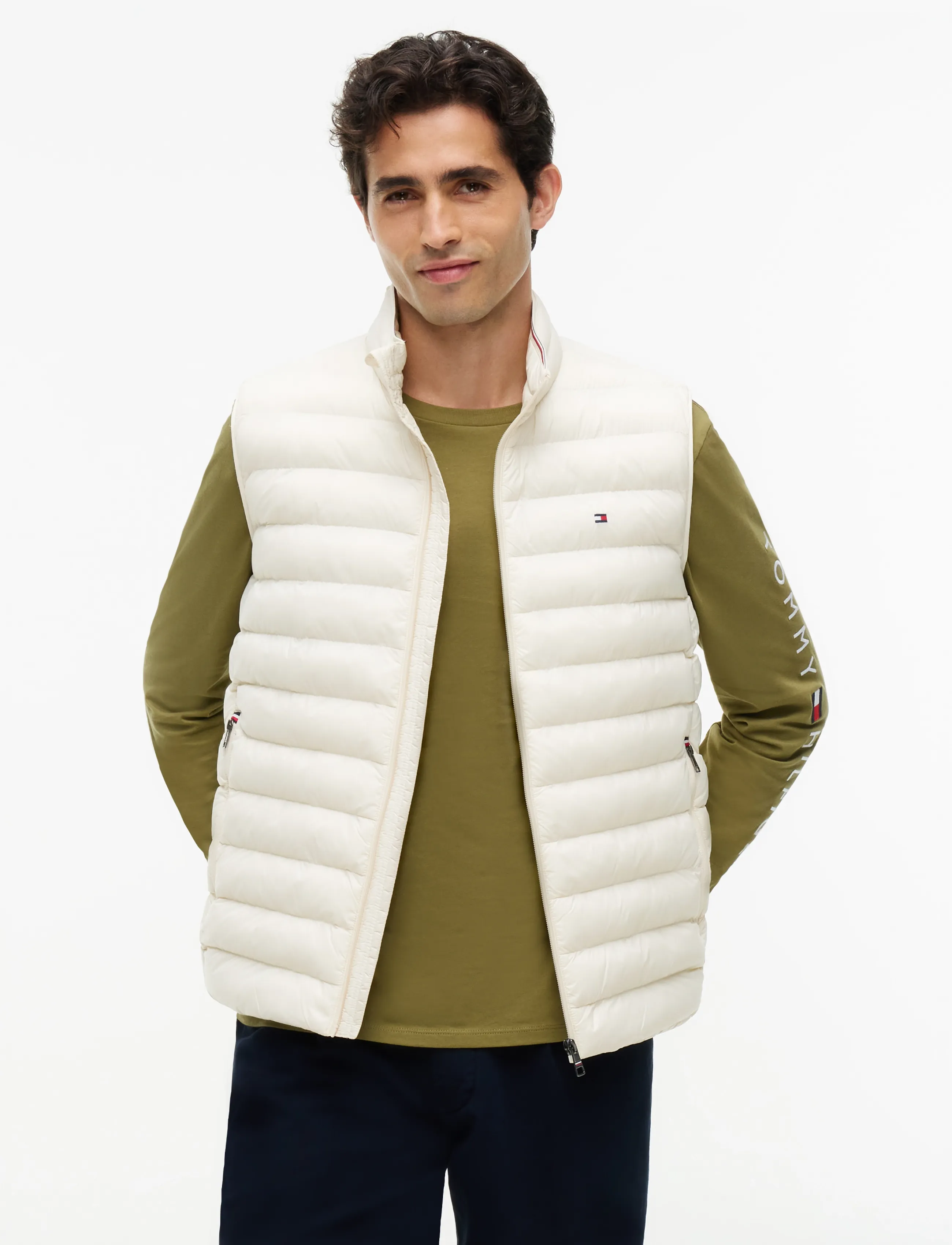 Tommy Hilfiger PACKABLE RECYCLED VEST - Üleriided - MUSLIN / cream