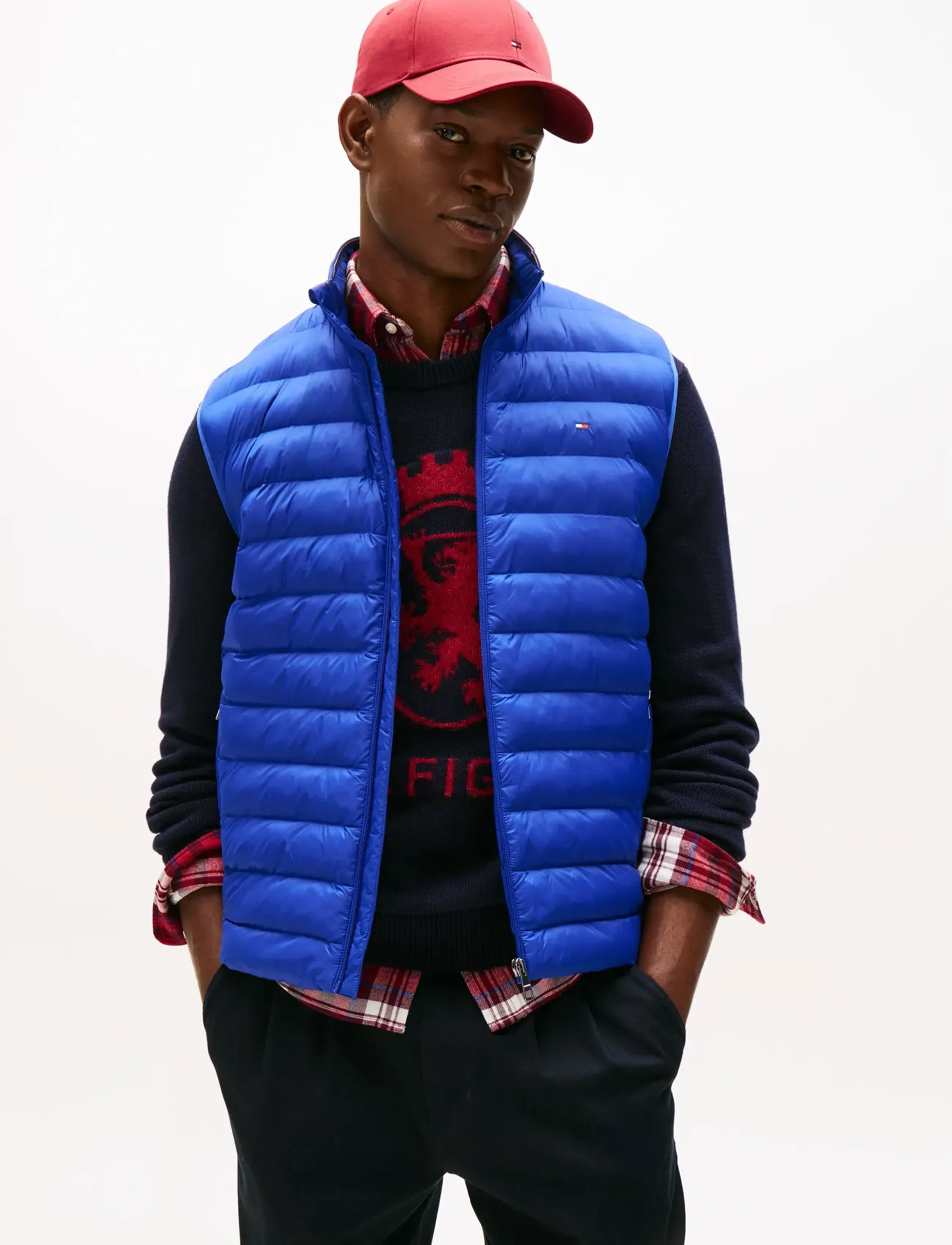 Tommy Hilfiger Packable Recycled Vest, M, Blue, Overtøj > Veste, Herre