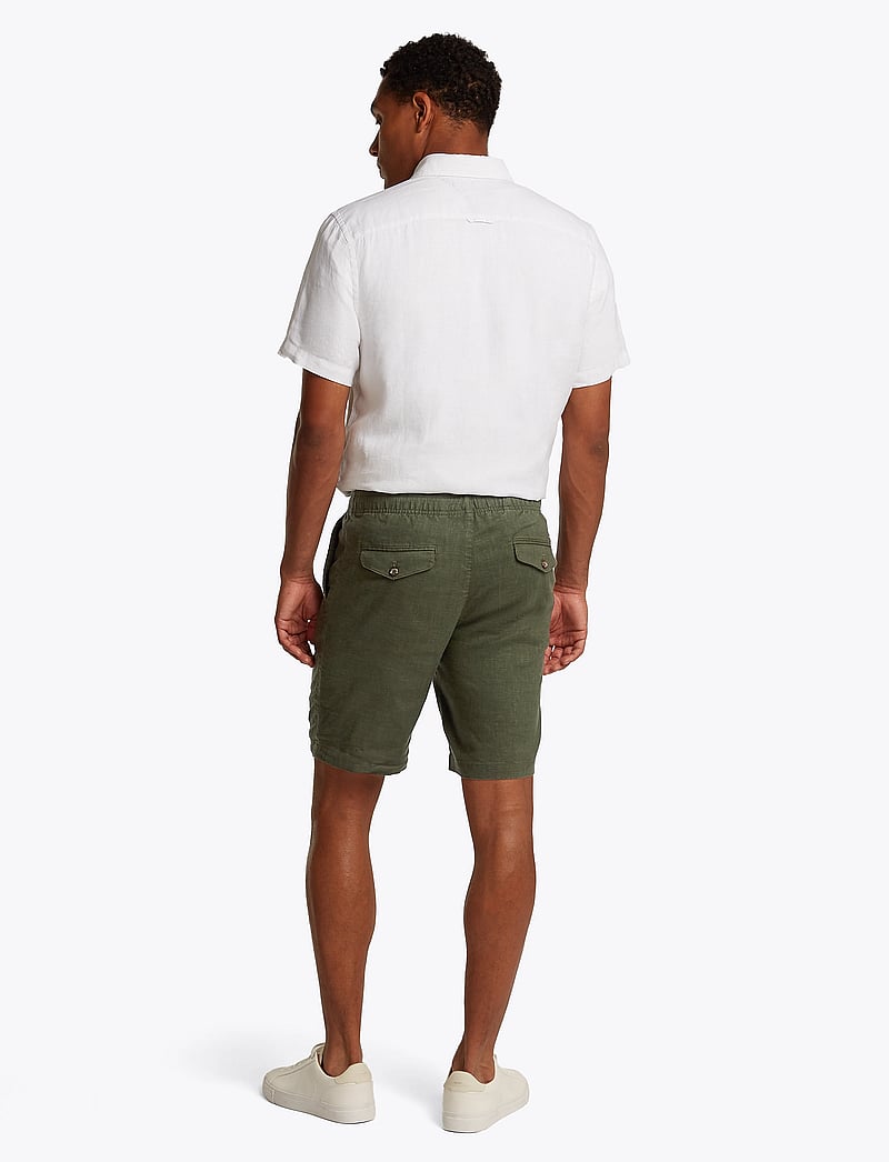 Tommy Hilfiger - HARLEM PO LINEN SHORT - linen shorts - army green - 1