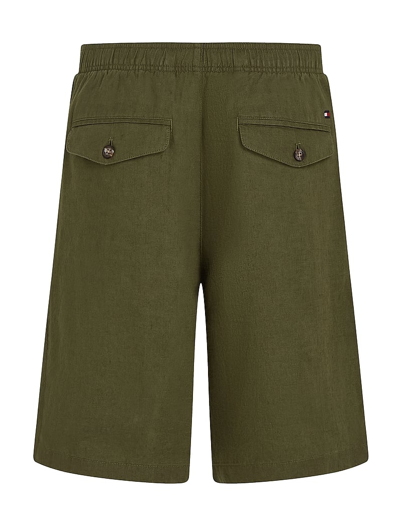 Tommy Hilfiger - HARLEM PO LINEN SHORT - linen shorts - army green - 4