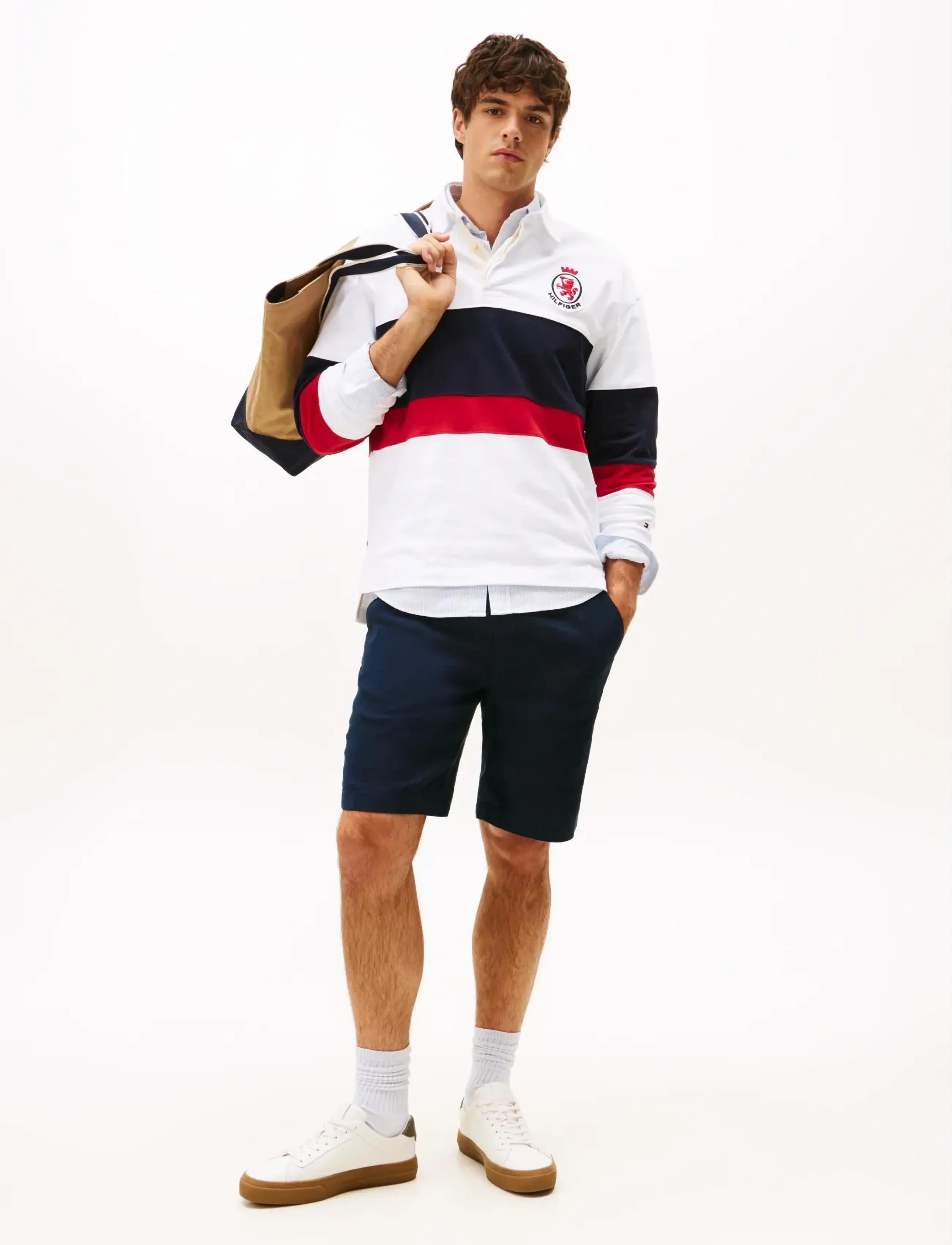 Tommy Hilfiger HARLEM PO LINEN SHORT - Leinenbekleidung - DESERT SKY / blue