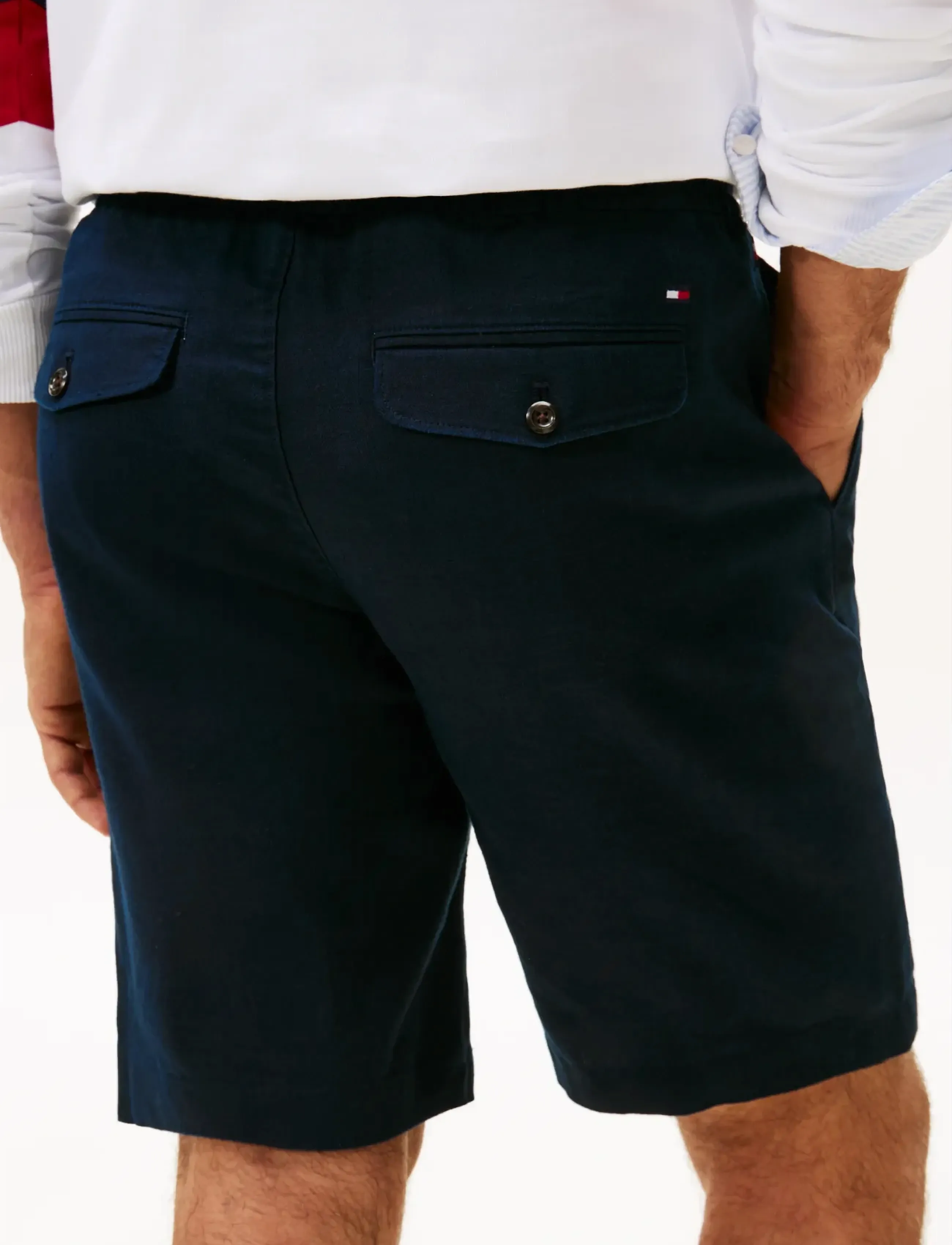 Tommy Hilfiger - HARLEM PO LINEN SHORT - vacation essentials - desert sky - 3