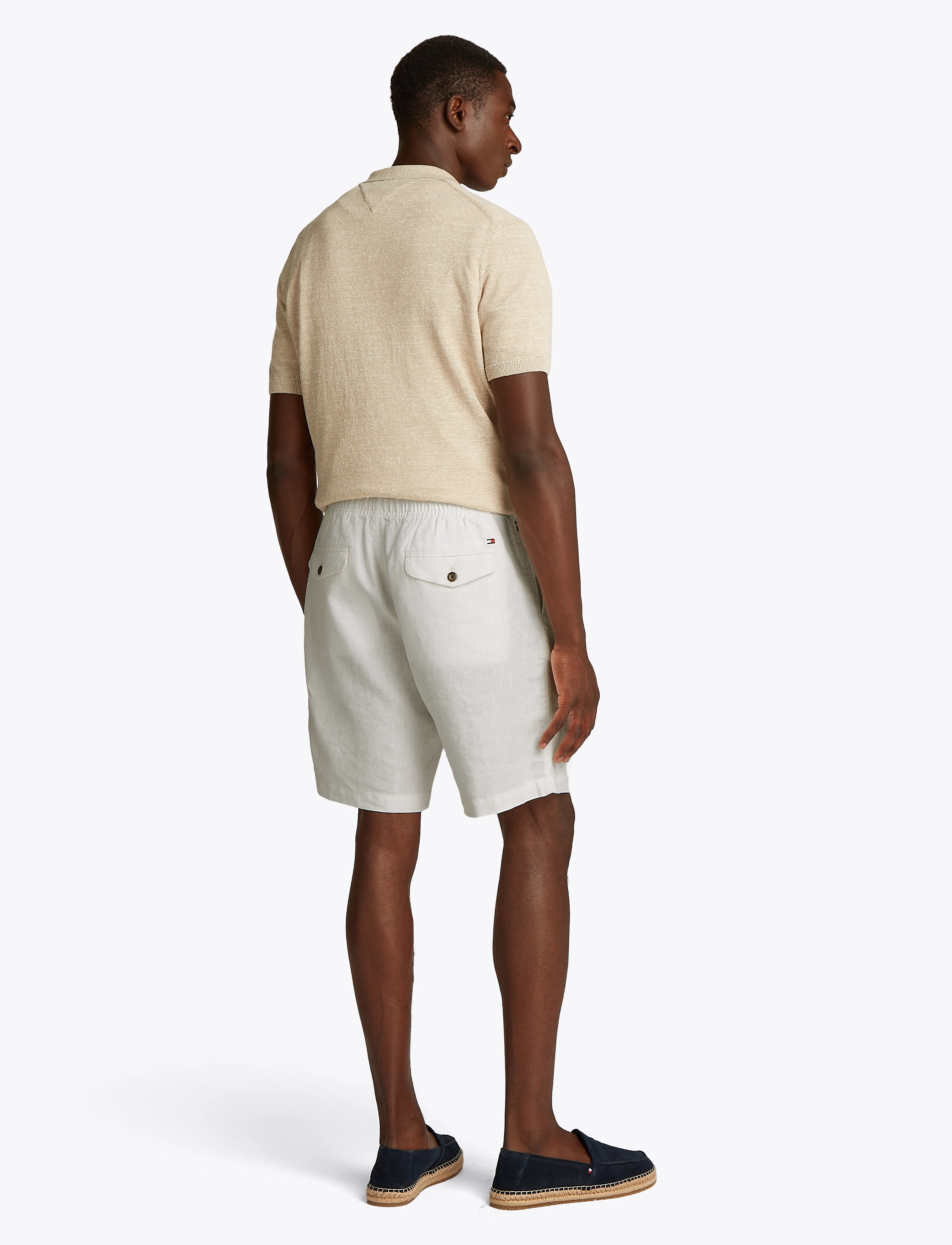 Tommy Hilfiger - HARLEM PO LINEN SHORT - leinen-shorts - ivory silk - 2