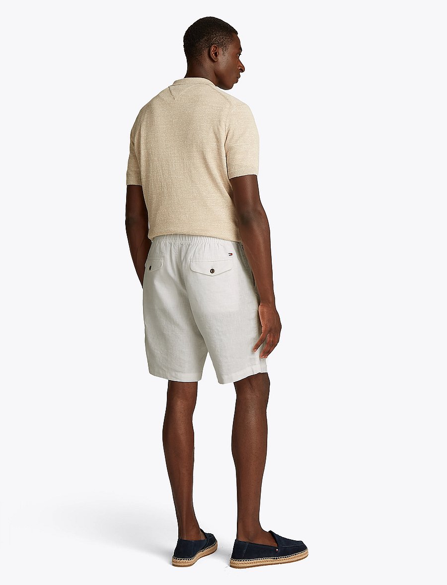 Tommy Hilfiger - HARLEM PO LINEN SHORT - leinen-shorts - ivory silk - 2